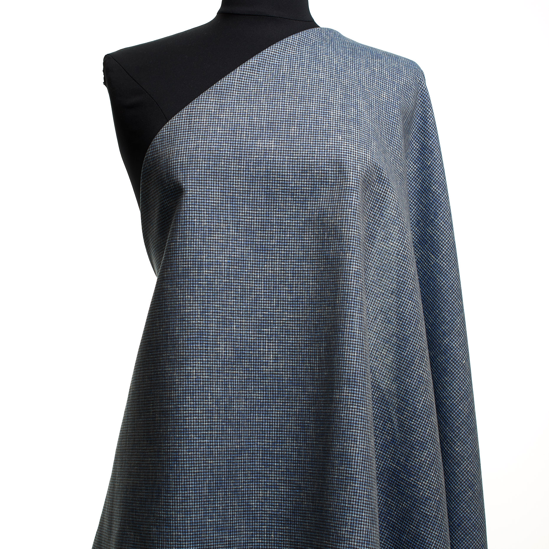 LINEN, COTTON, CHECK, STONEWASH (F000044847) - Mannequin
