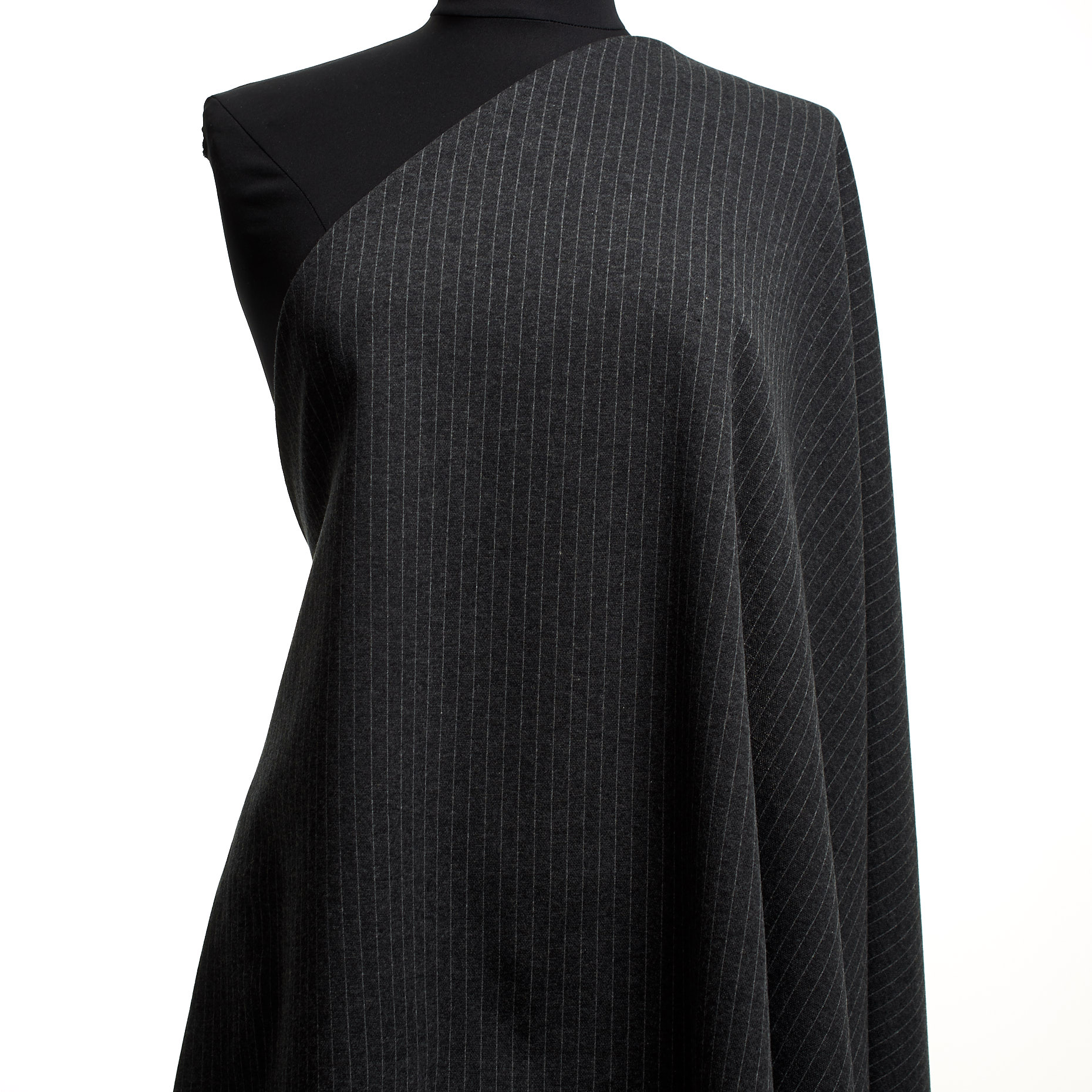 JERSEY, COTTON, PINSTRIPES, BLACK SAND (F000044861) - Mannequin