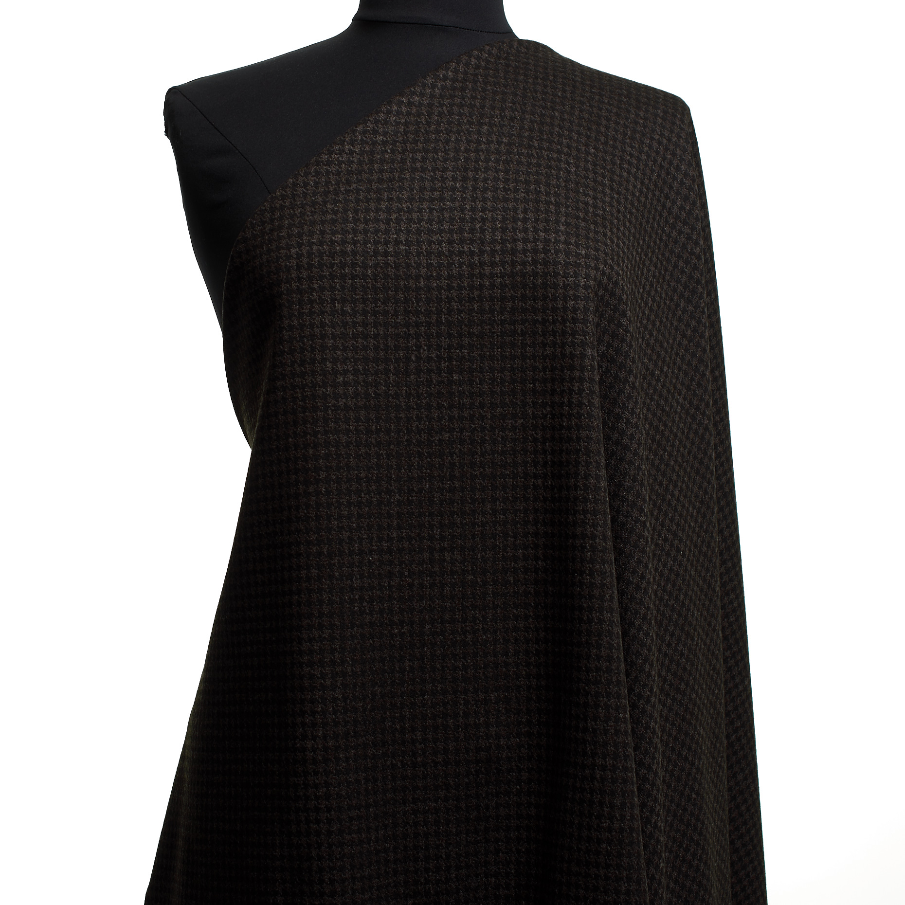 JERSEY, VISCOSE BLEND, HOUNDSTOOTH, COCOA BROWN&JET BLACK (F000047312) - Mannequin