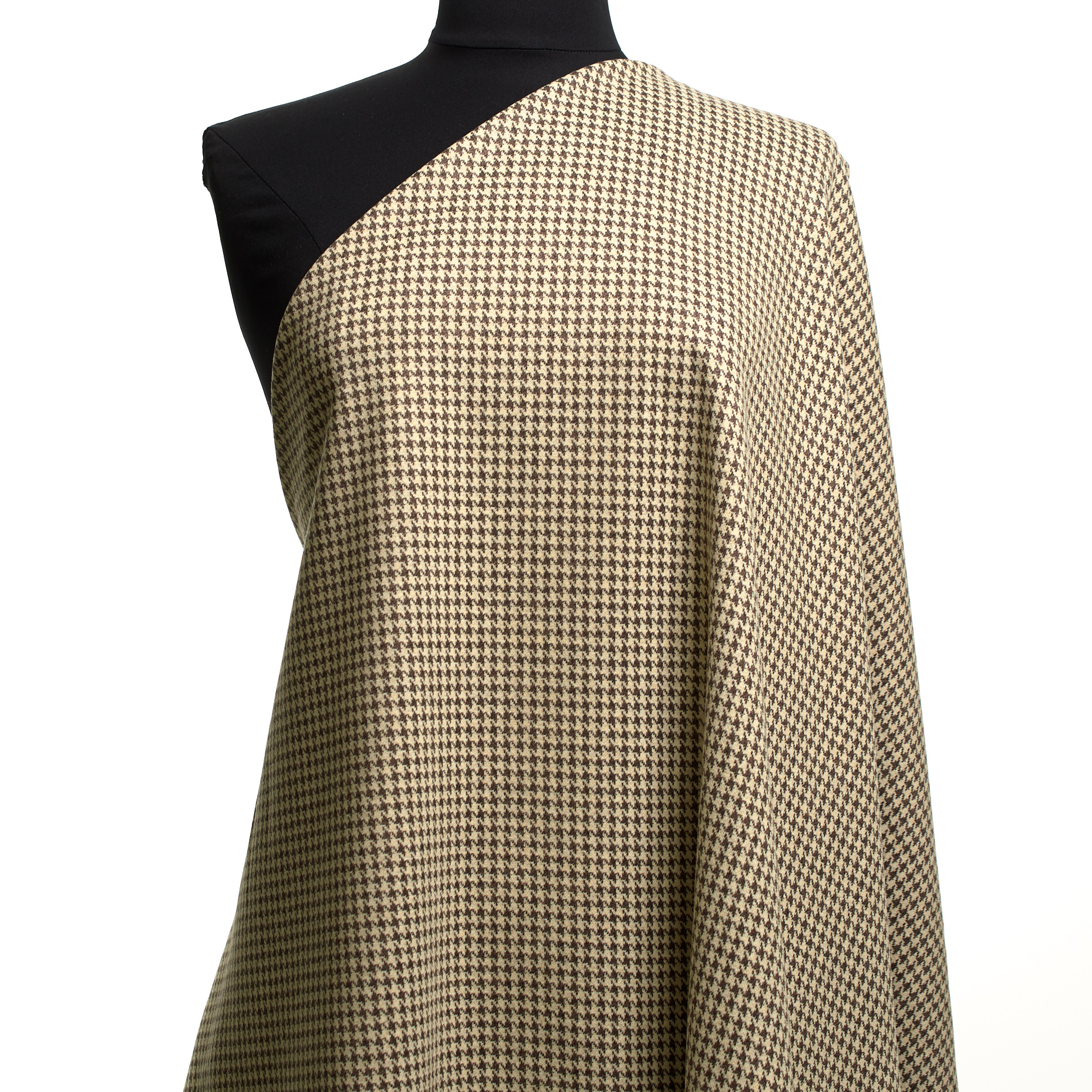 JERSEY, COTTON BLEND, HOUNDSTOOTH, BONE WHITE&BROWNIE (F000047391) - Mannequin
