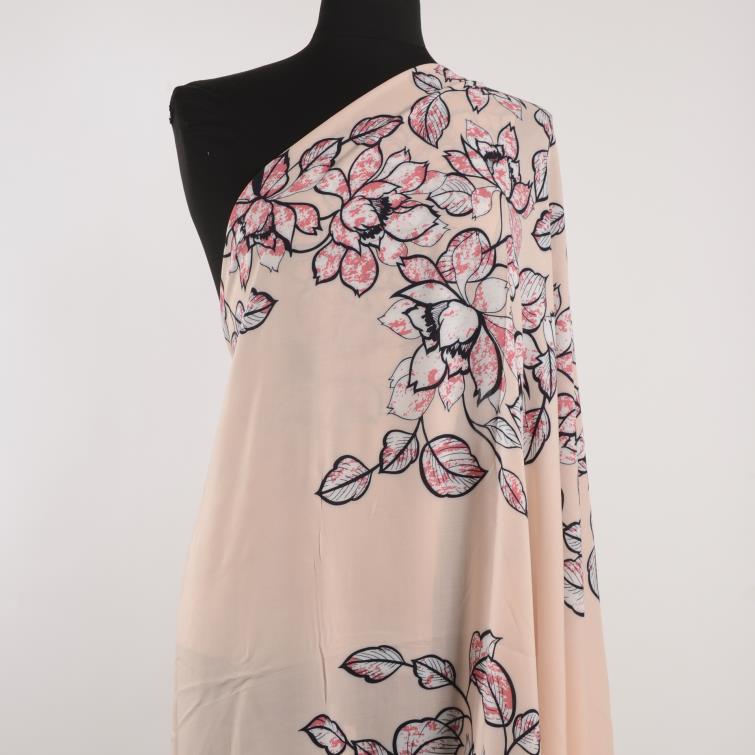 Вискоза, Принт, Цветы, Pearl (F000030828) - Манекен