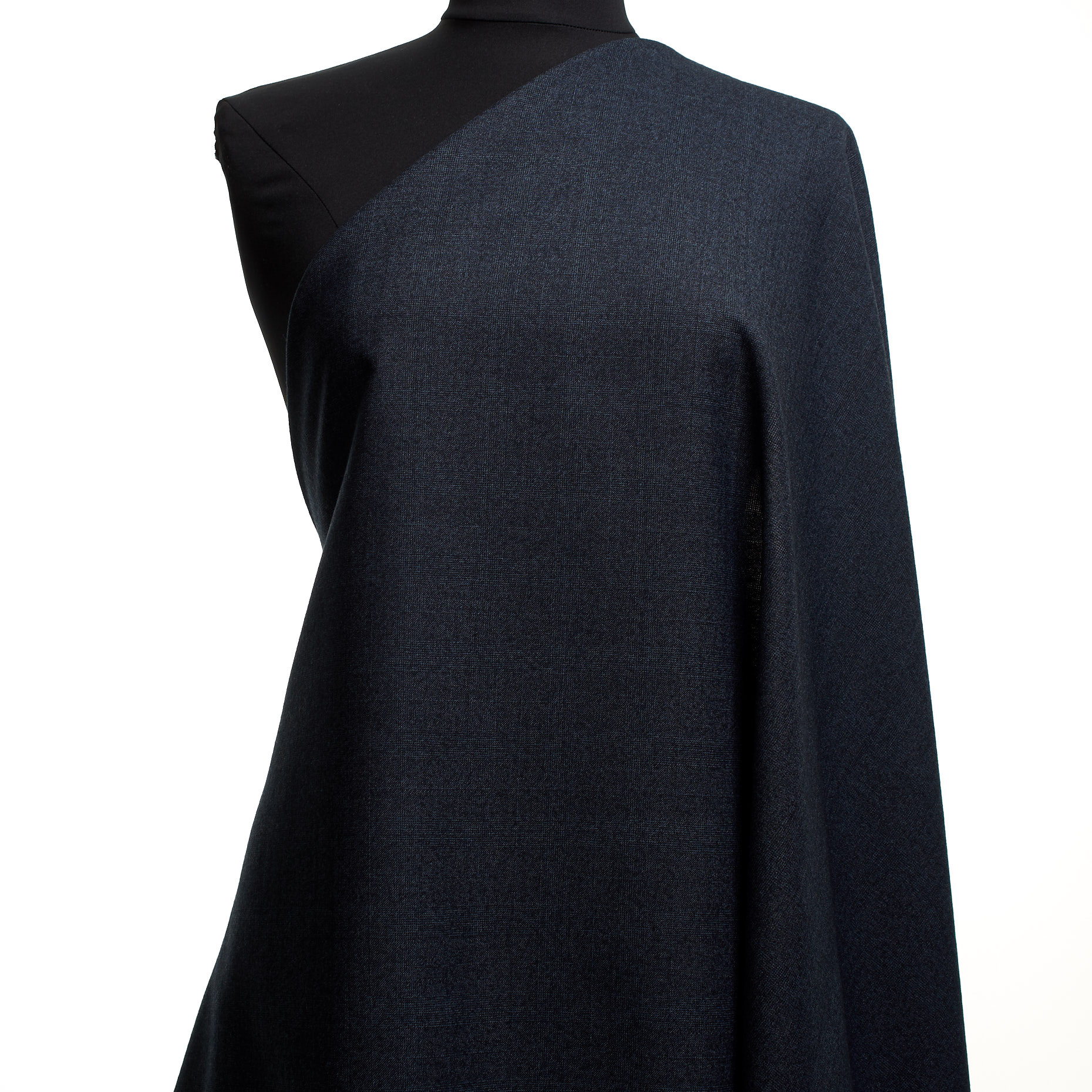 VIRGIN WOOL, CHECK, MIDNIGHT NAVY (F000045238) - Mannequin