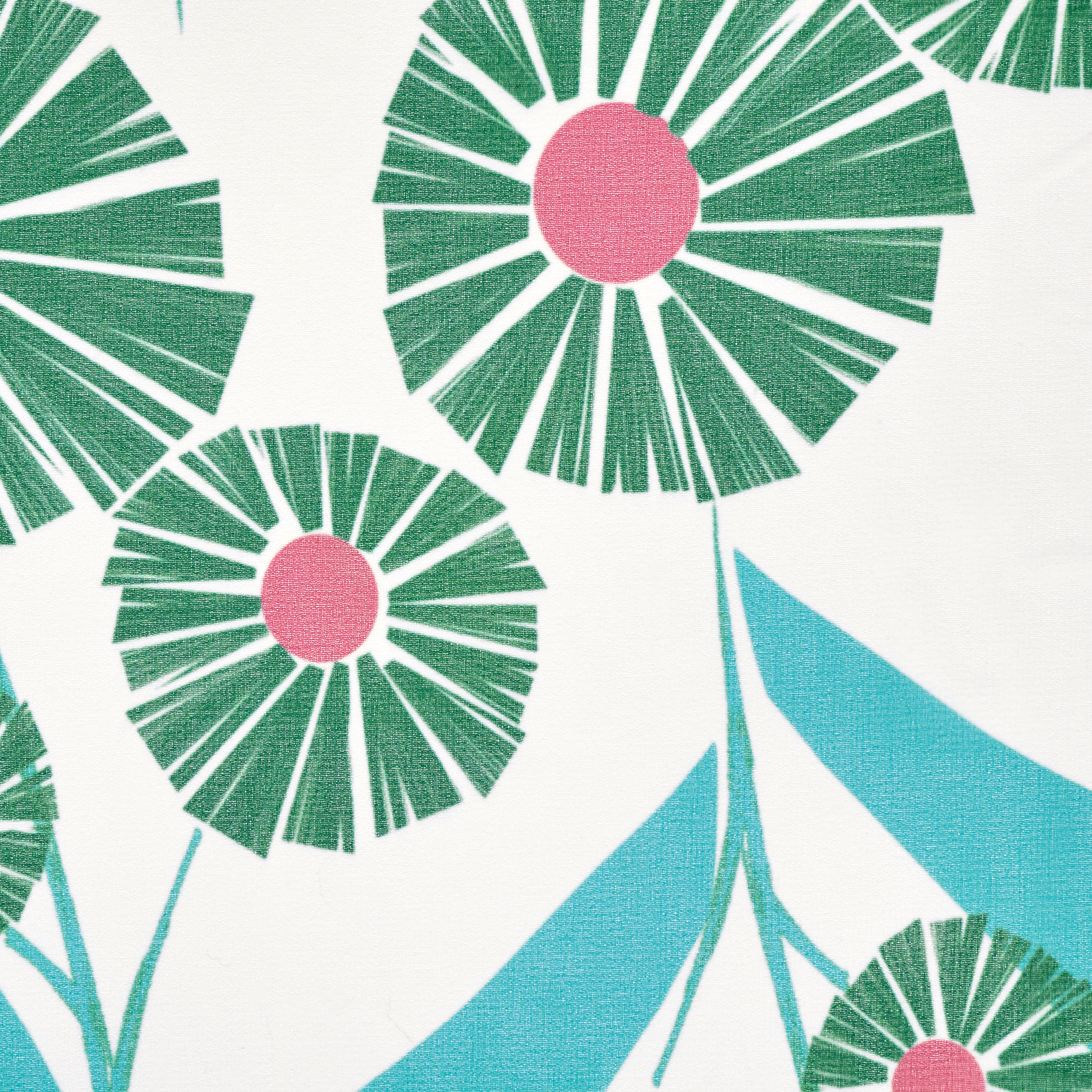 CHIFFON, FLORAL, NIMBUS CLOUD&GREEN LAKE (F000033183) - Texture