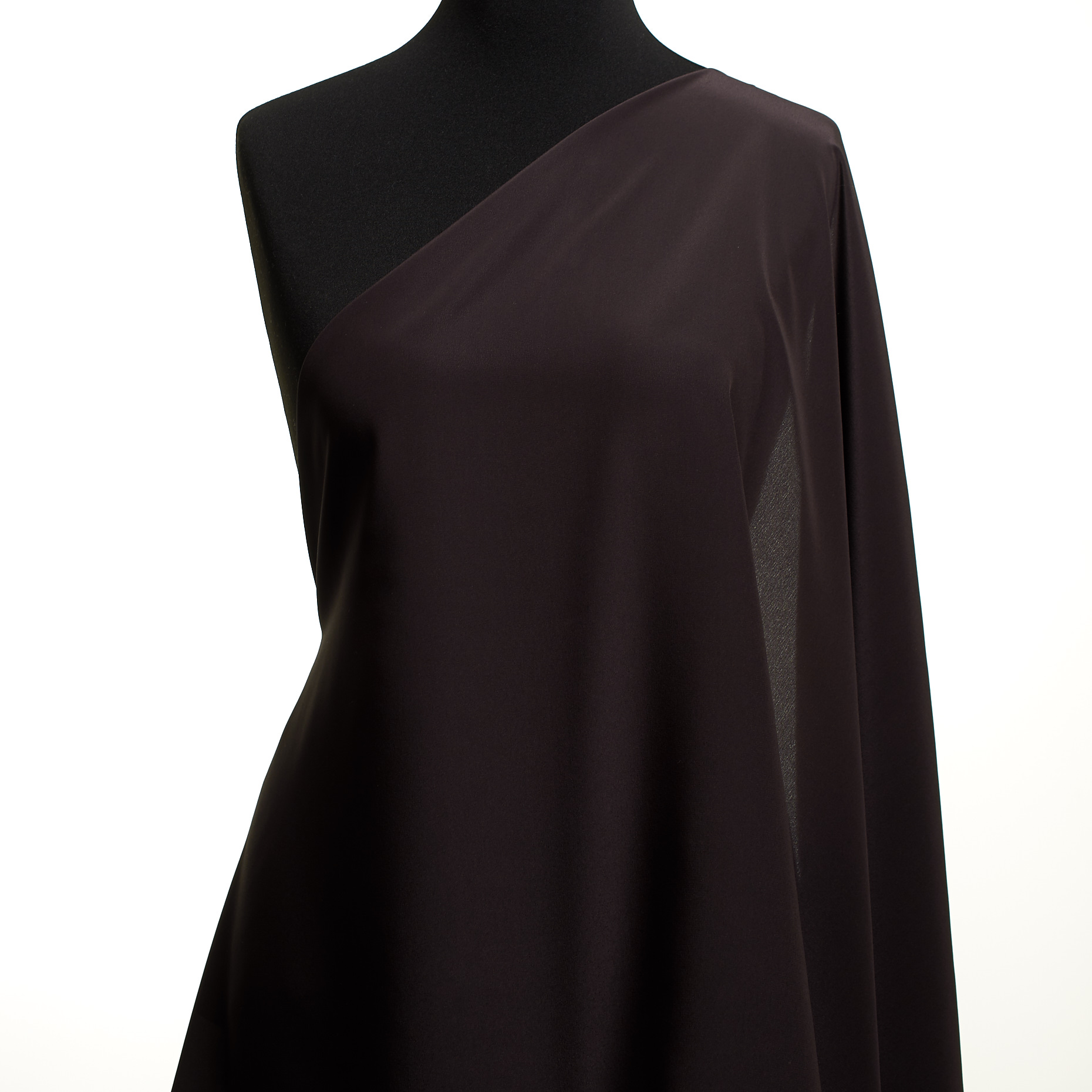 CRÊPE DE CHINE, SILK, COFFEE BEAN (F000049021) - Mannequin