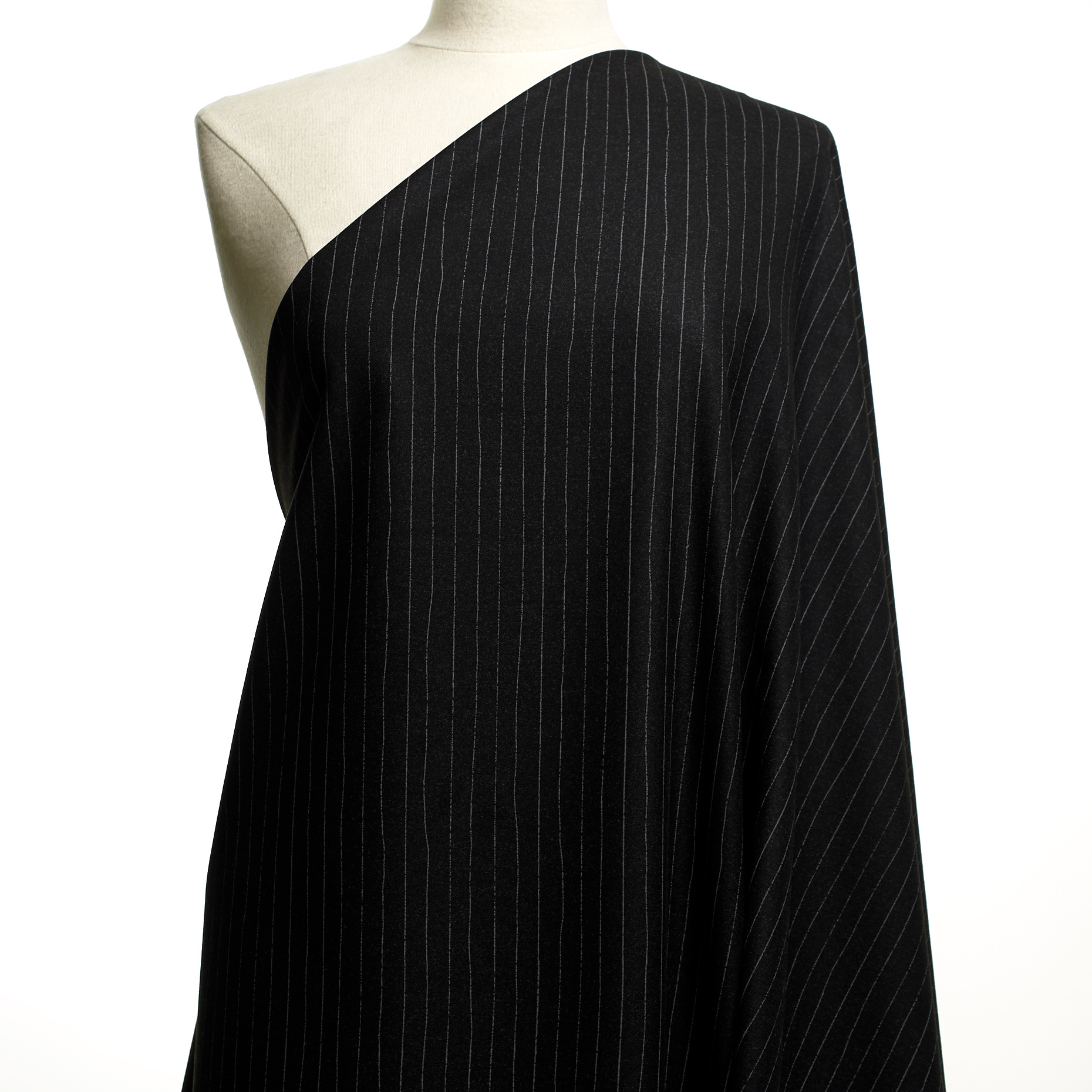 Mélange de Viscose, Élastique, Pinstripes, Ghost Gray (F000020940) - Mannequin