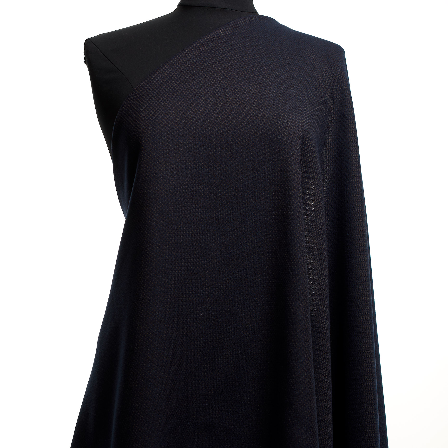 JACQUARD, VIRGIN WOOL, MICRO DESIGN, MEDIEVAL BLUE&TAN (F000044992) - Mannequin