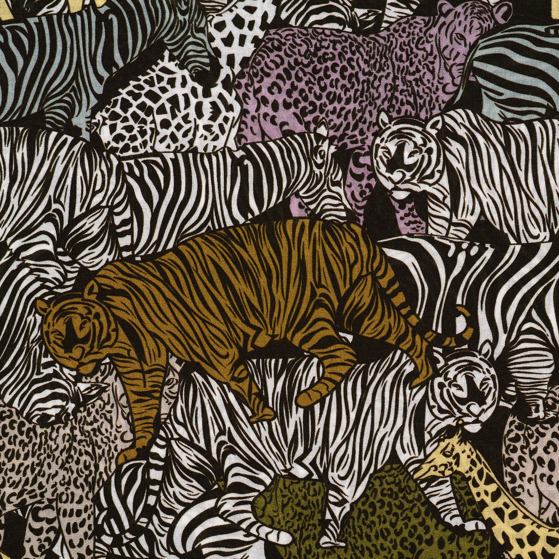 Viscose, Imprimé, Animalier, Inca Gold&Tobacco Brown (F000041260) - Tissage