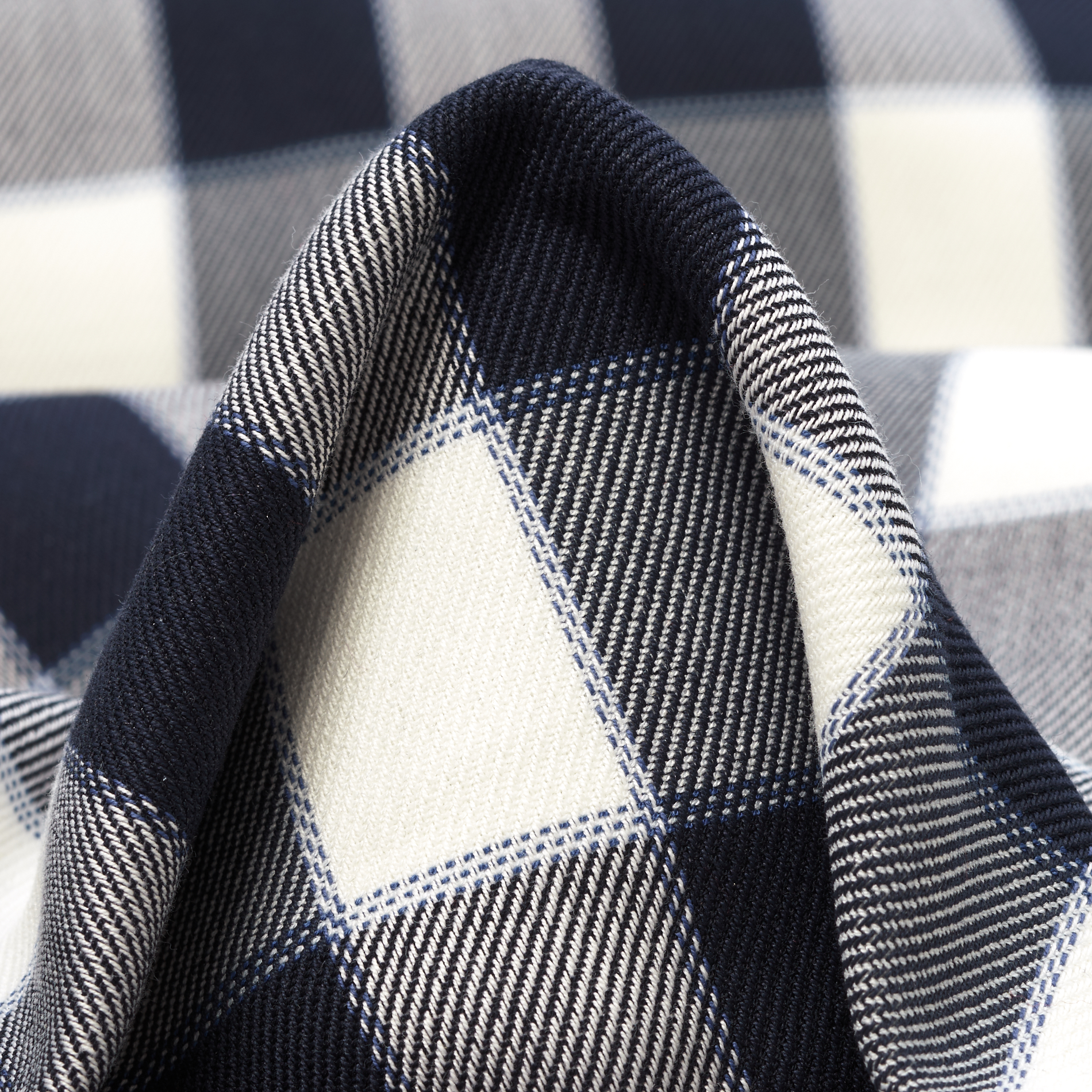 DOUBLE, COTTON, CHECK, RAVEN BLACK&BRILLIANT WHITE (F000035325)