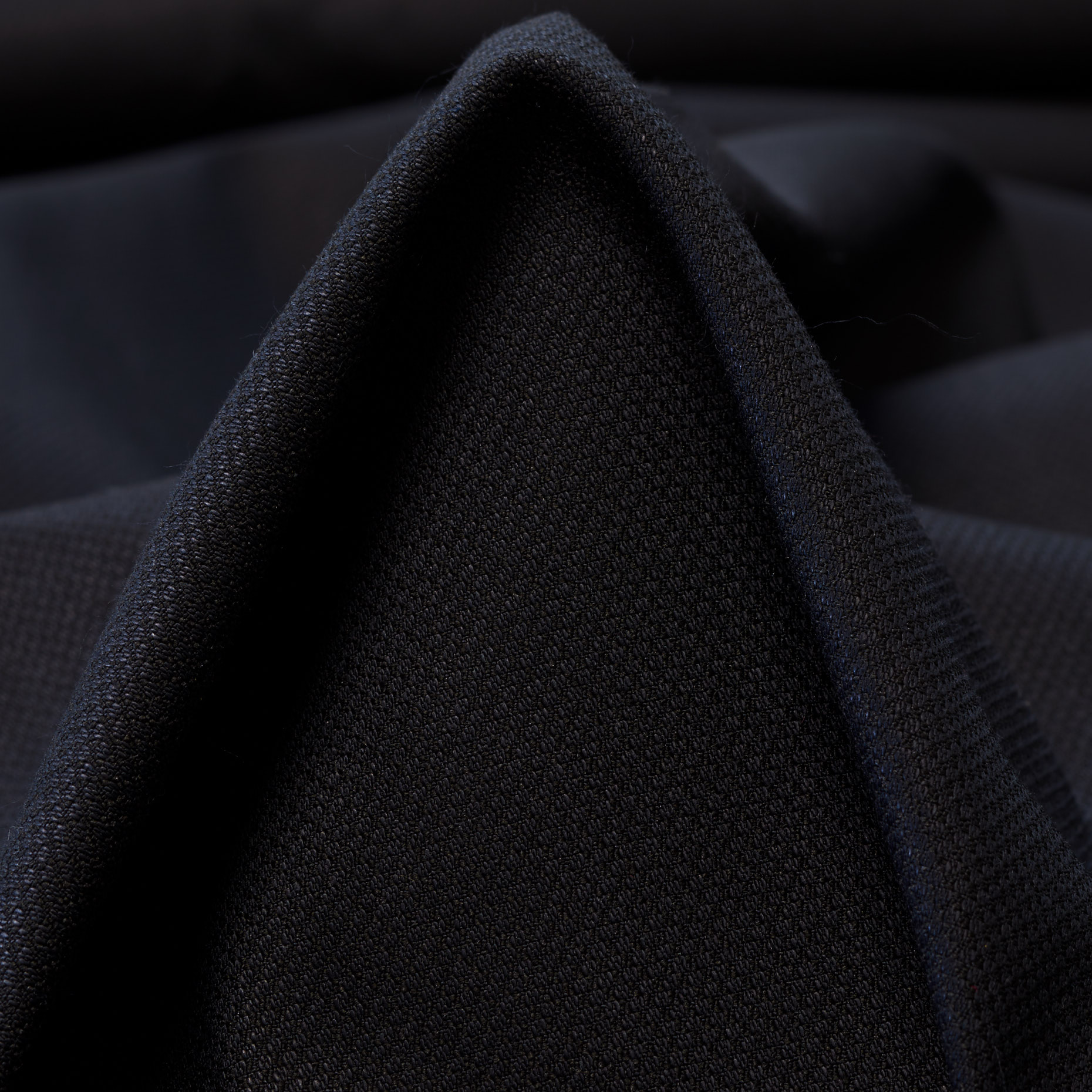 PIQUÉ, COTTON, STIFF, RAVEN BLACK (F000036112)