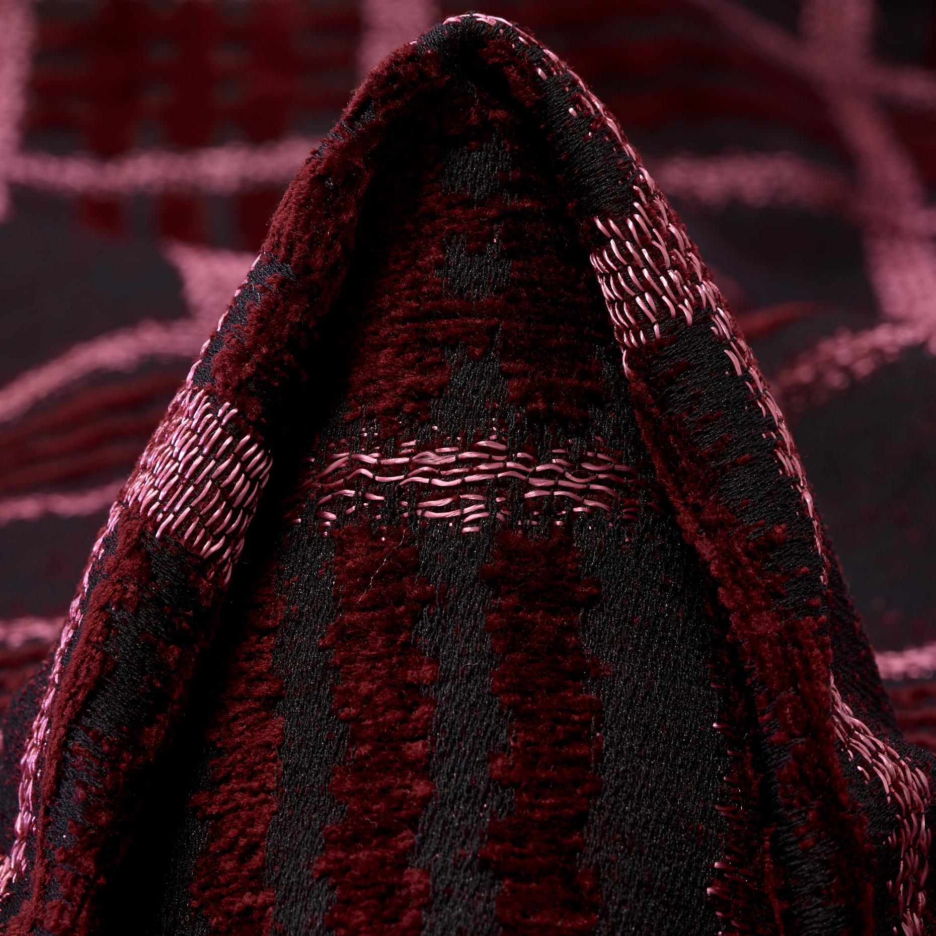 Jacquard, Karo, Blackened Pearl&Ruby Wine (P000004440)