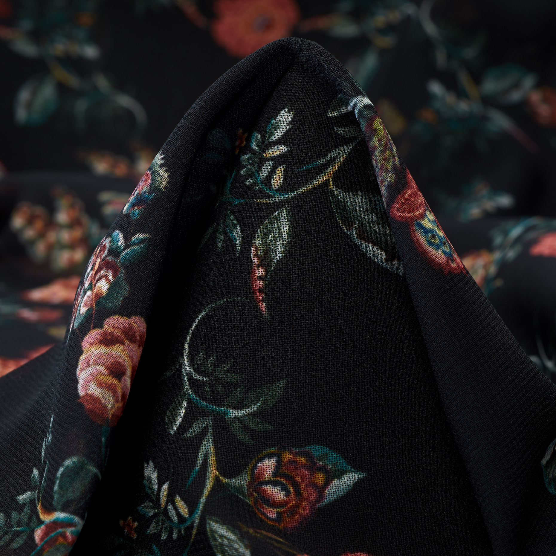 CHIFFON, FLORAL, BLACKENED PEARL&CINNAMON STICK (F000042158)