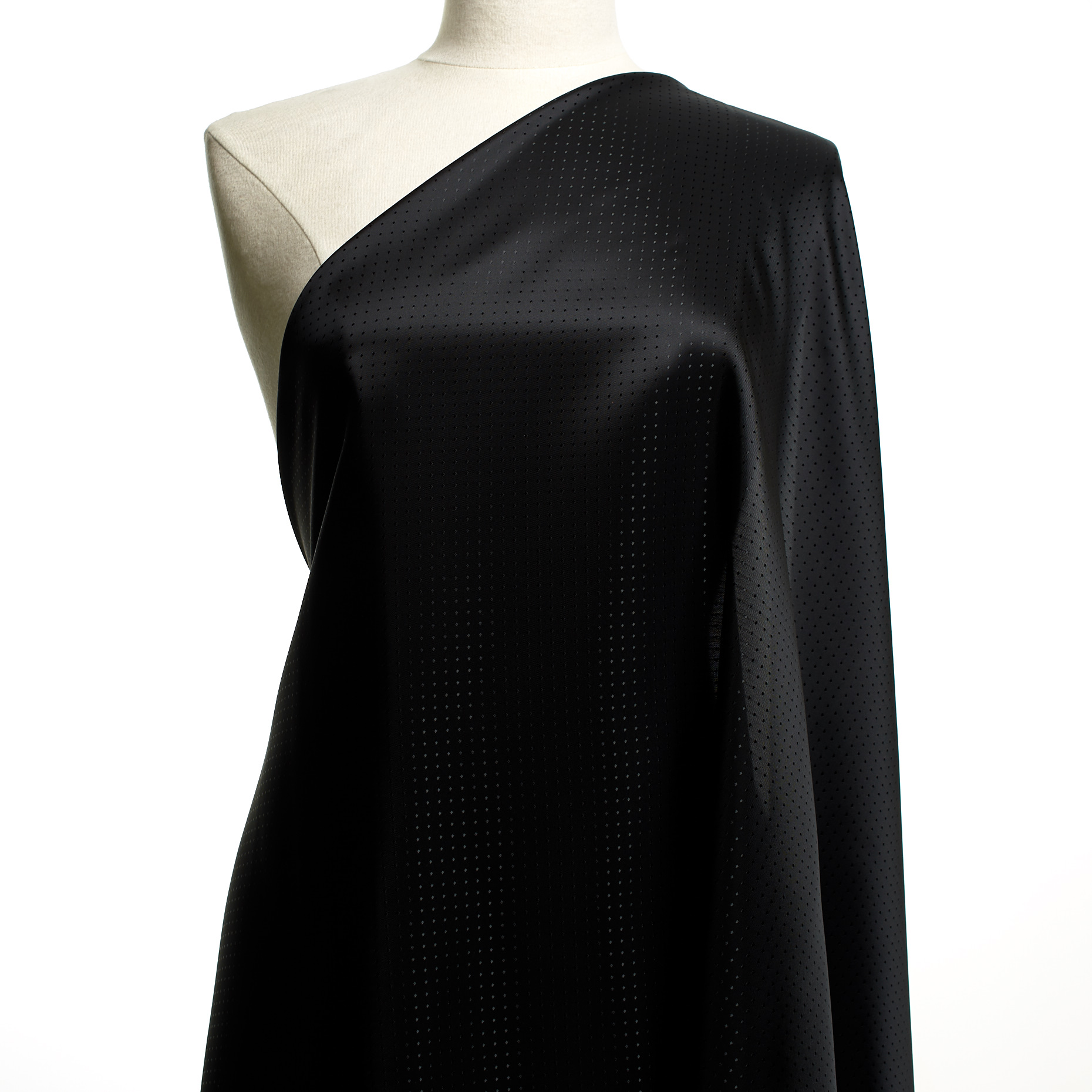 LINING, VISCOSE, DOTS, RAVEN BLACK (T0000675) - Mannequin