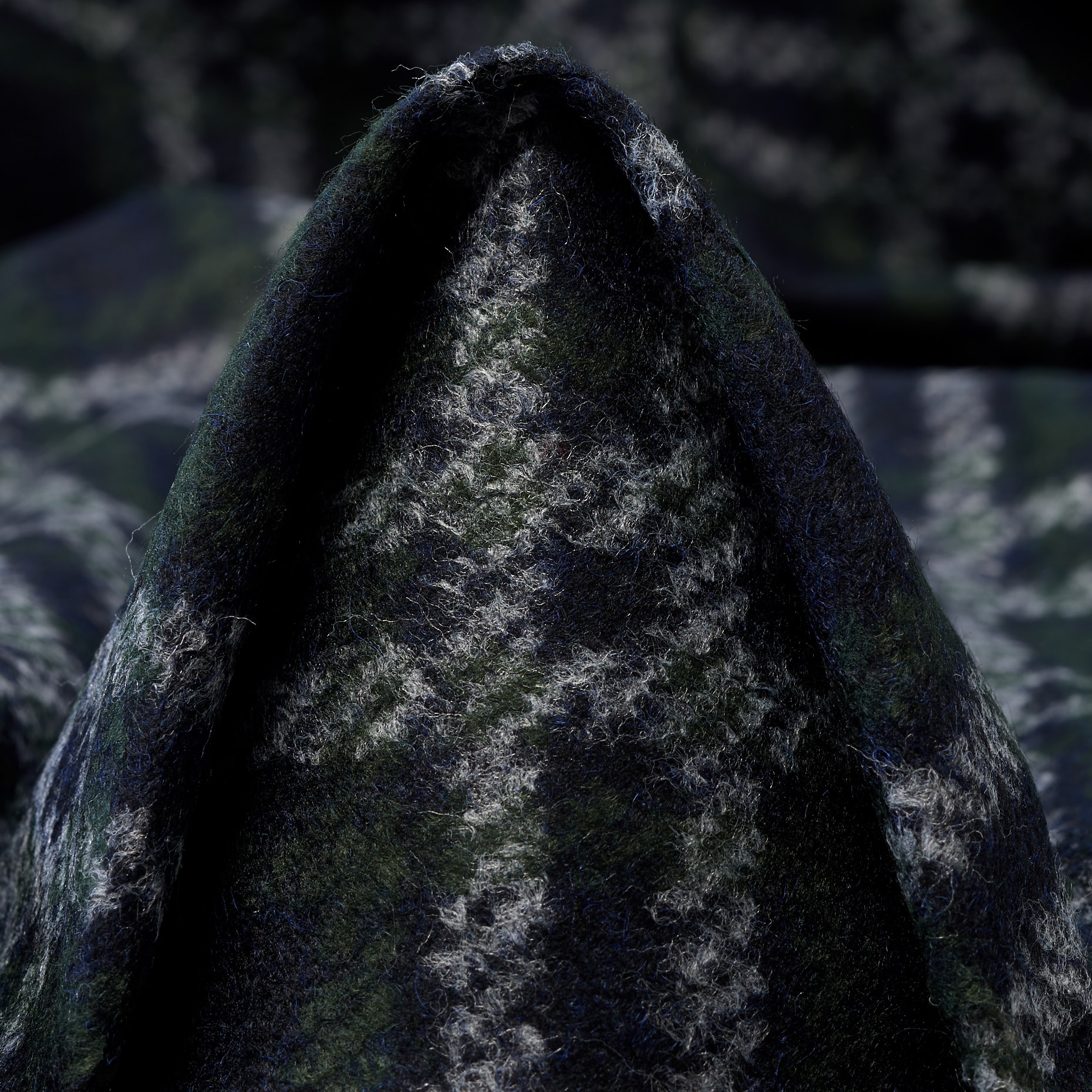 Jersey, Mieszanka wełny, Szczotkowany, Grape Leaf&Parisian Night (F000045180)