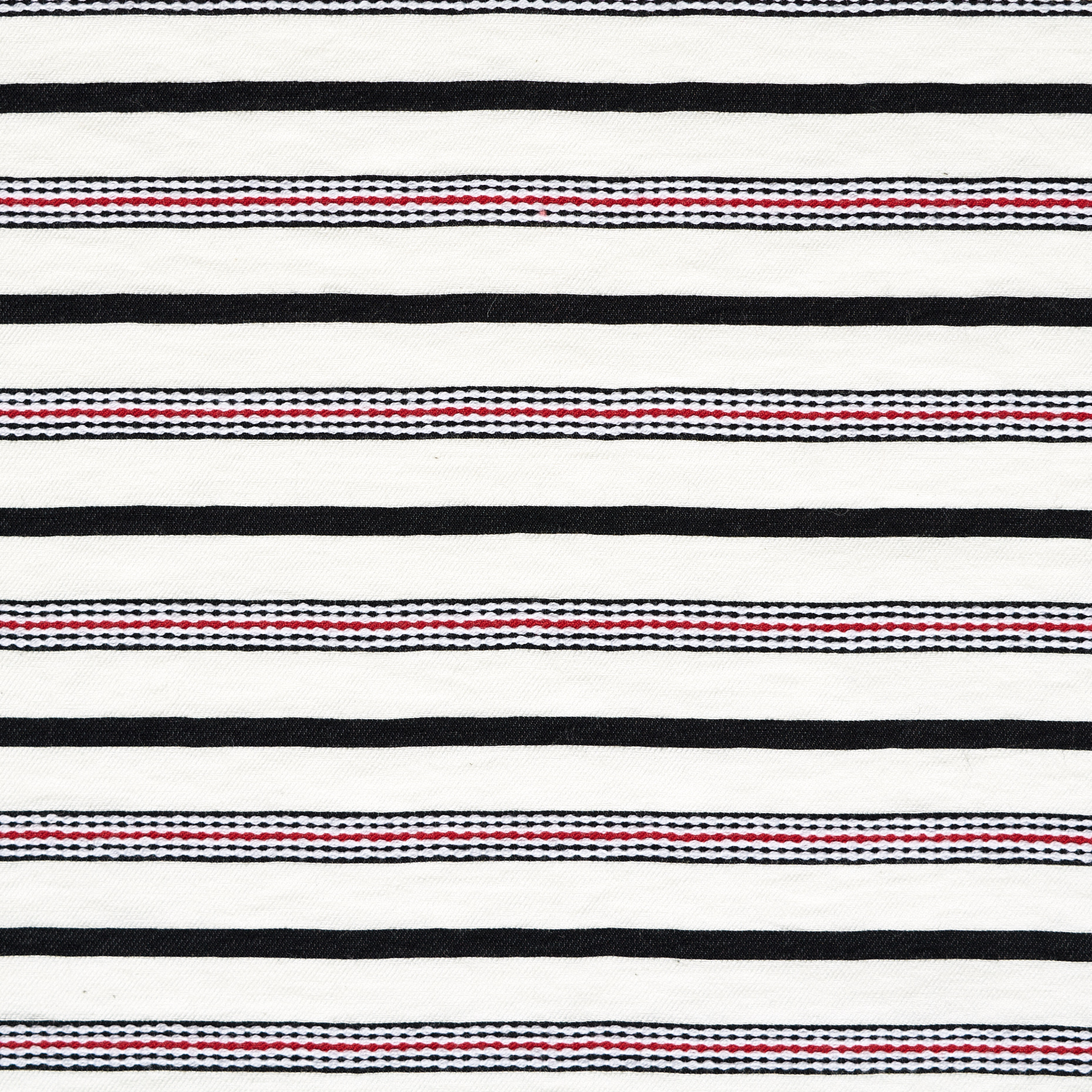 Viscose, Coton Mixte, Rayé, Snow White&Raven Black (F000047093) - Tissage