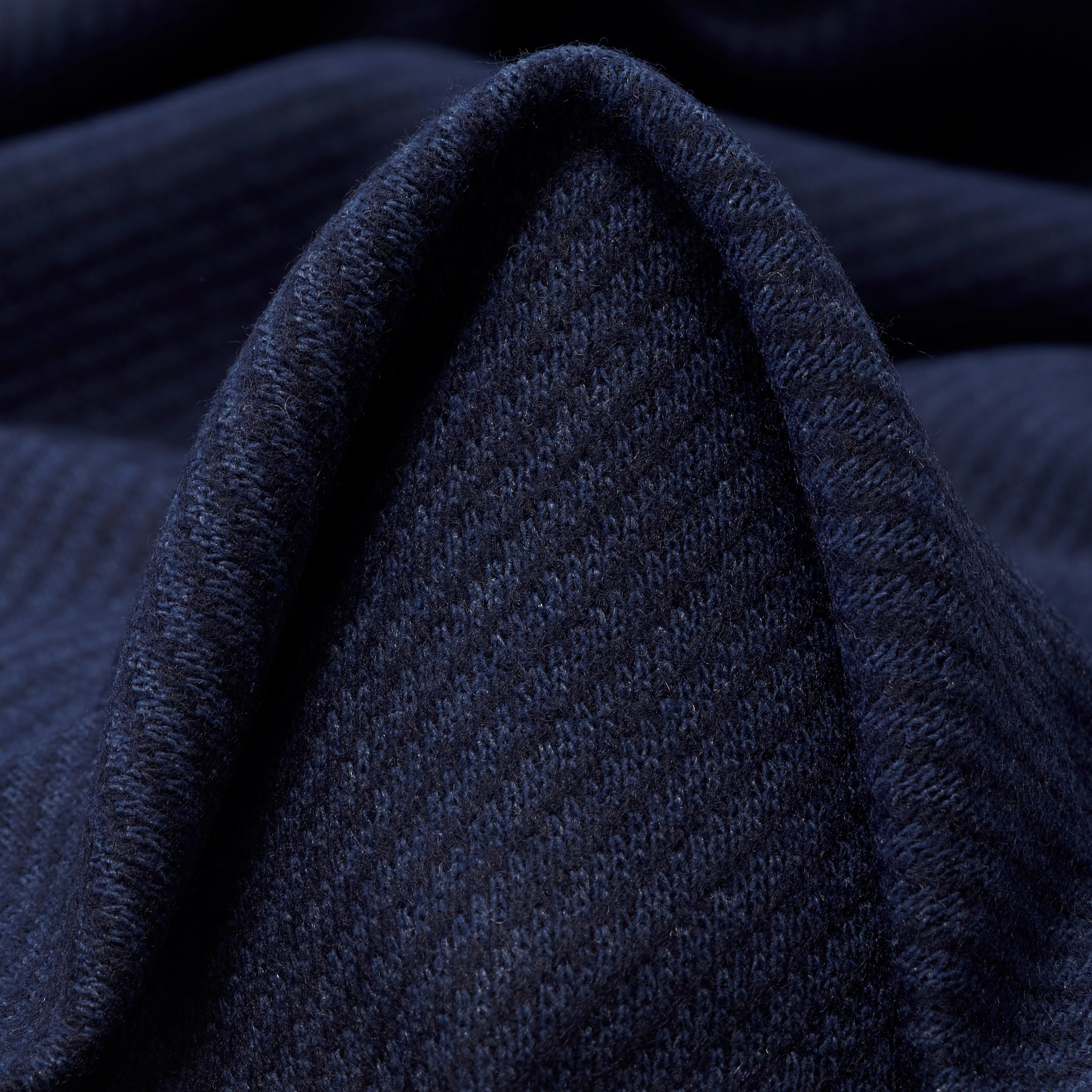 KNIT, WOOL, COTTON BLEND, RAVEN BLACK&PARISIAN NIGHT (F000036584)