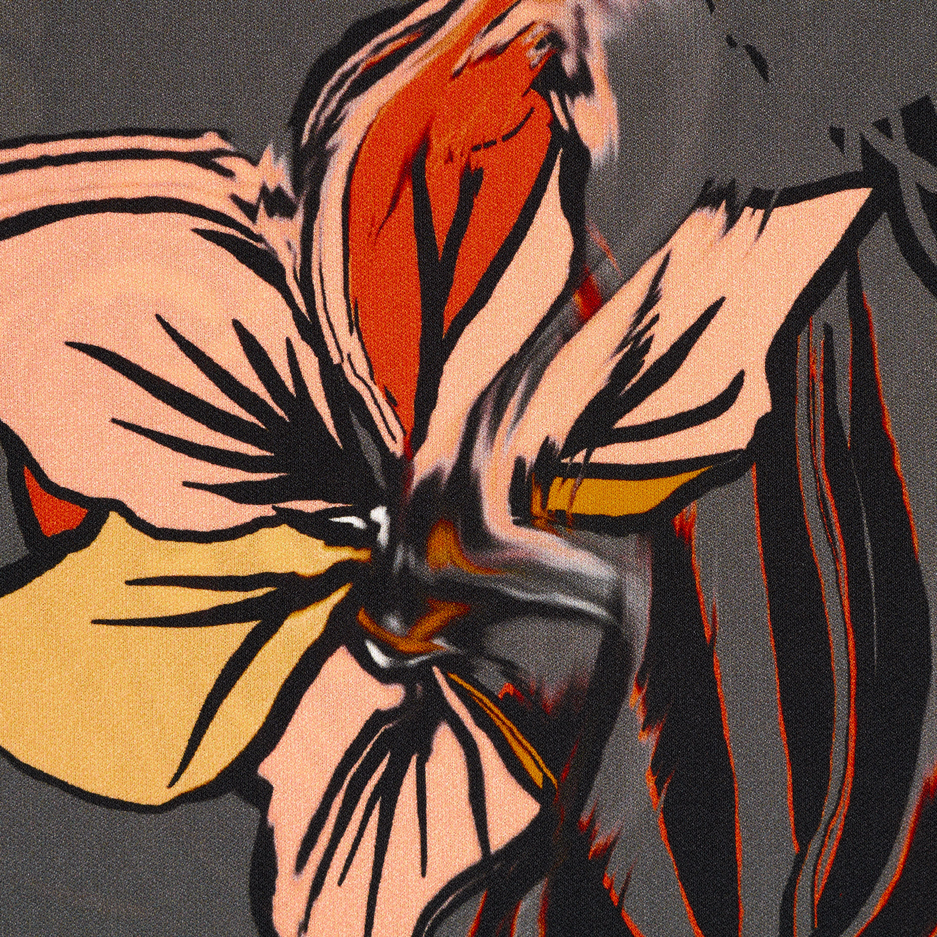 CADY, PRINTED, STEEL&PAPAYA (F000042746) - Texture