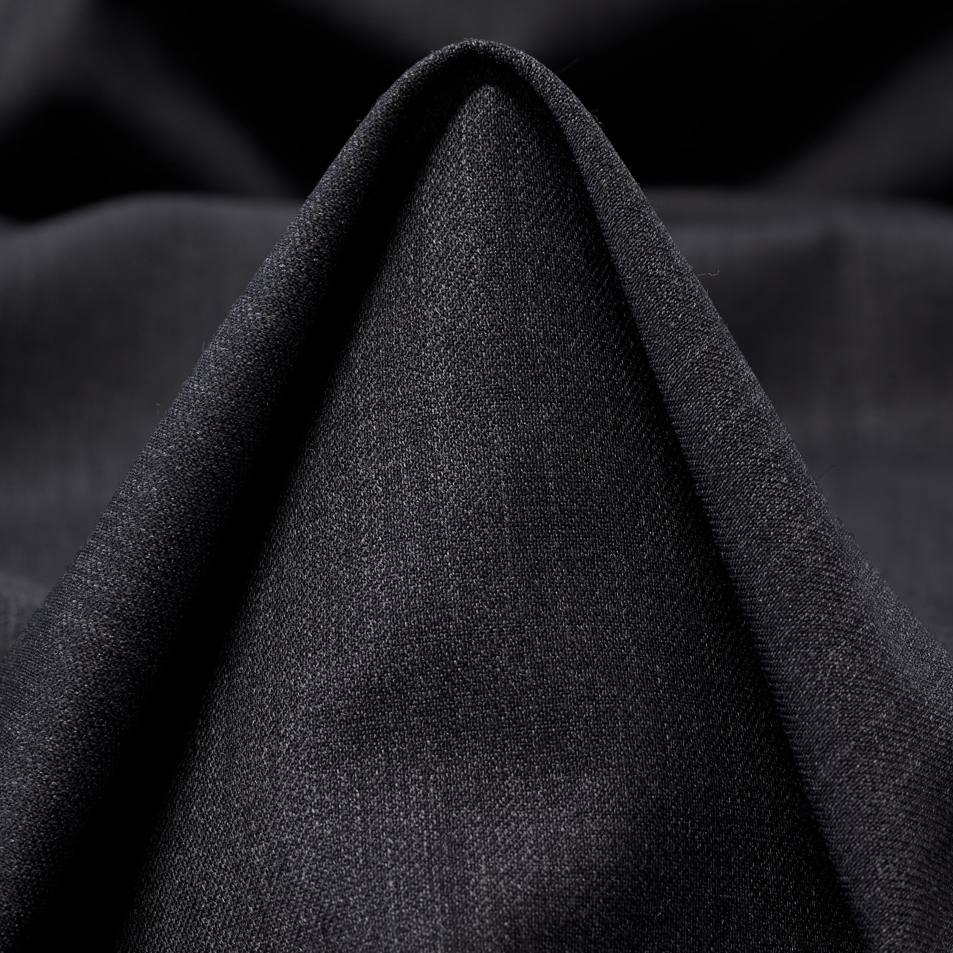 TWILL, WOOL BLEND, ELASTIC, IRON GATE (F000045253)