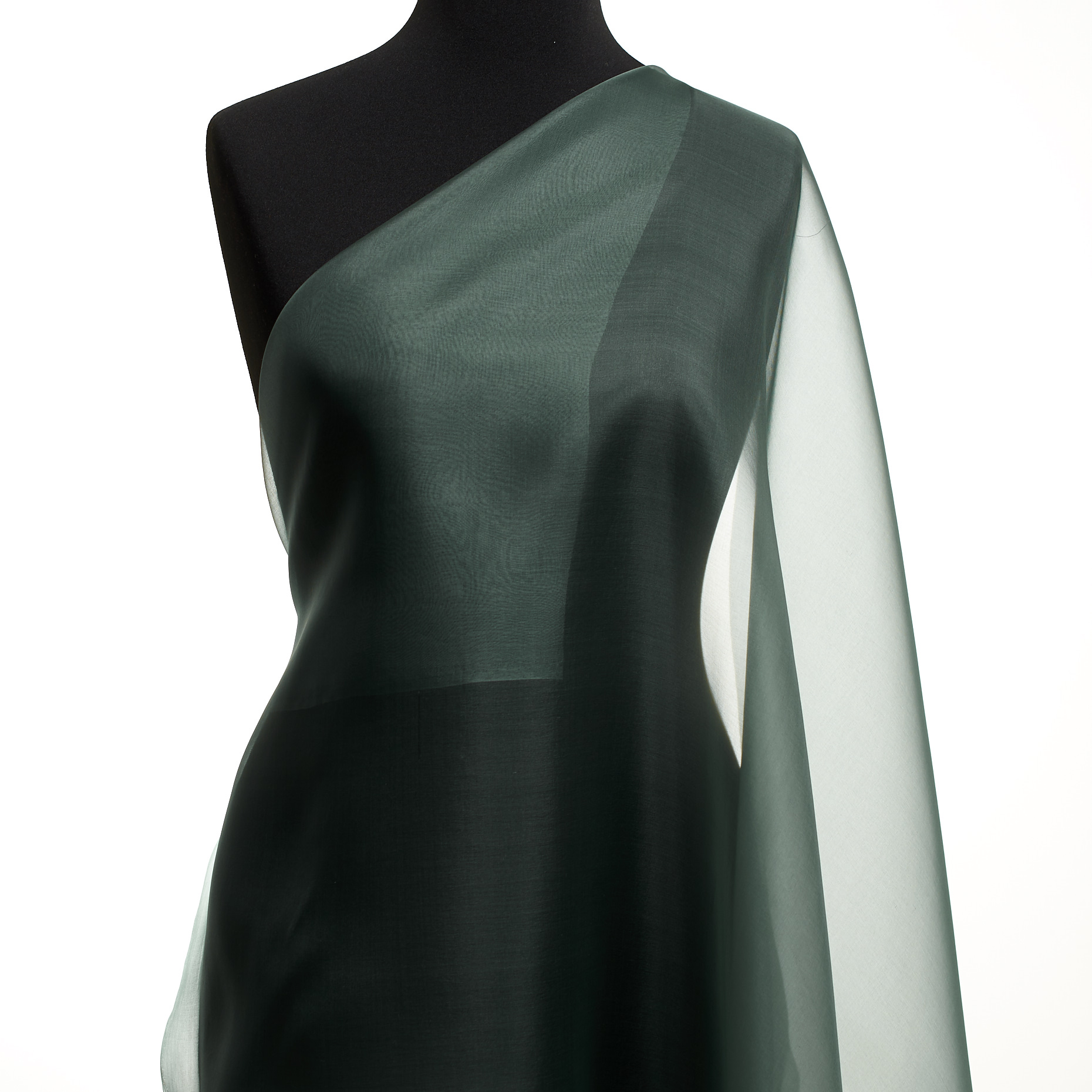 Organza, Jedwab, Połysk, Grayed Jade (F000049160) - Manekin