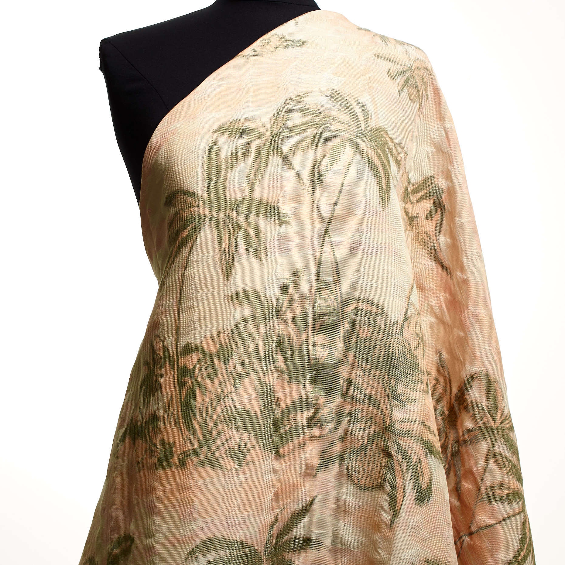 Jacquard, Chiné, Lin, Pale Peach&Mistletoe (P000002780) - Mannequin