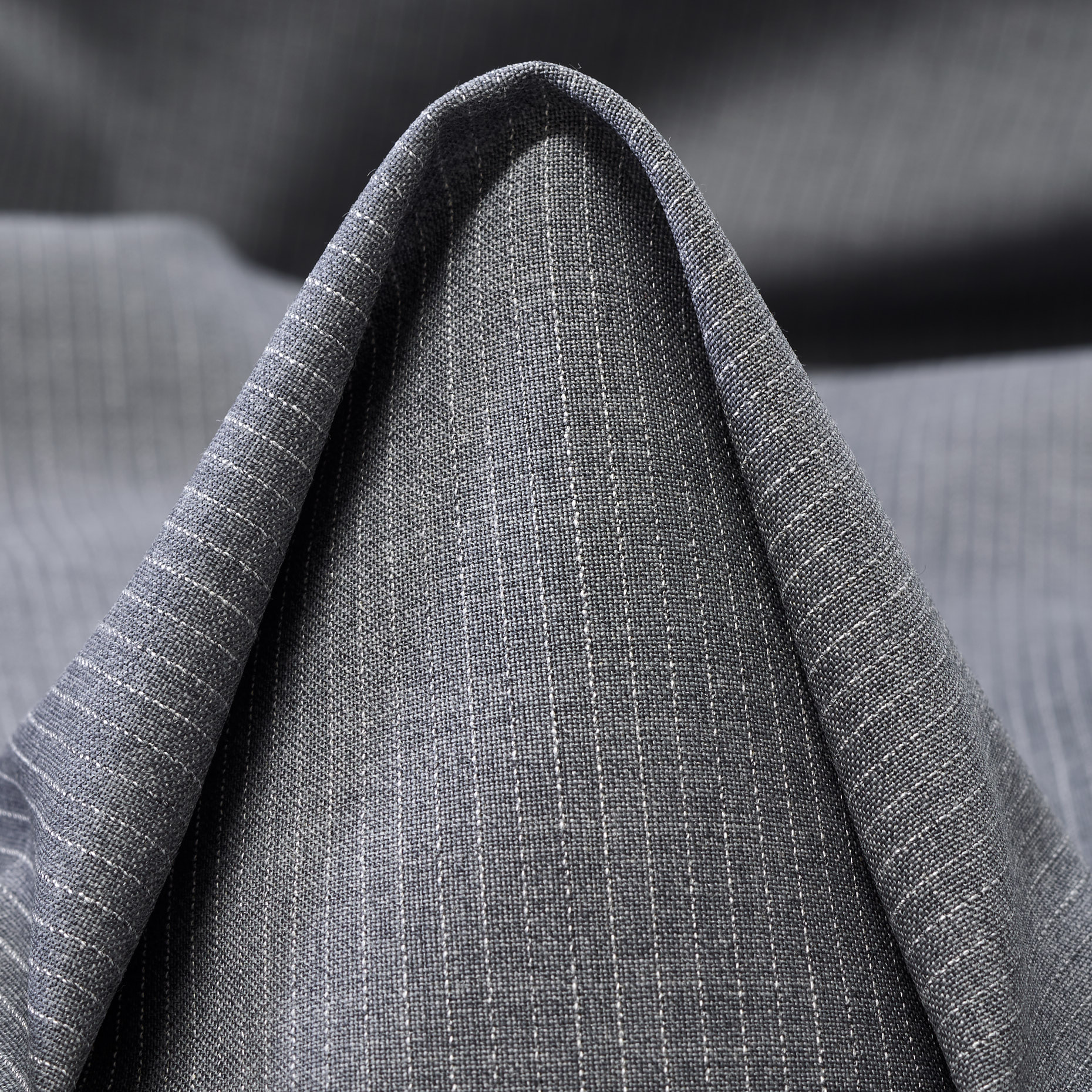 COOL WOOL, COTTON BLEND, PINSTRIPES, CHISELED STONE (F000044216)