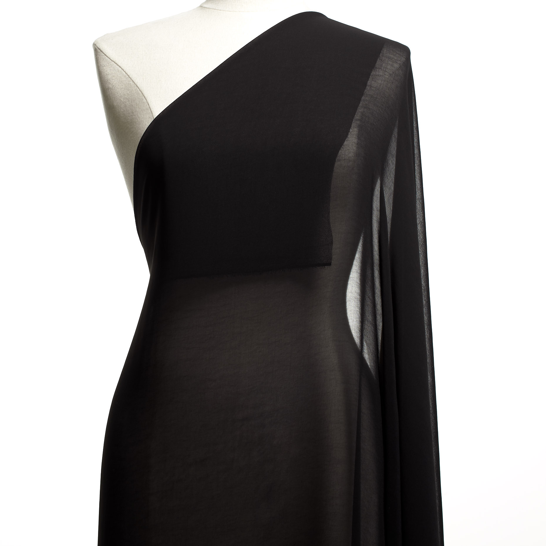 Шифон, Прозрачная, Прозрачная, Asphalt (F000039976) - Манекен