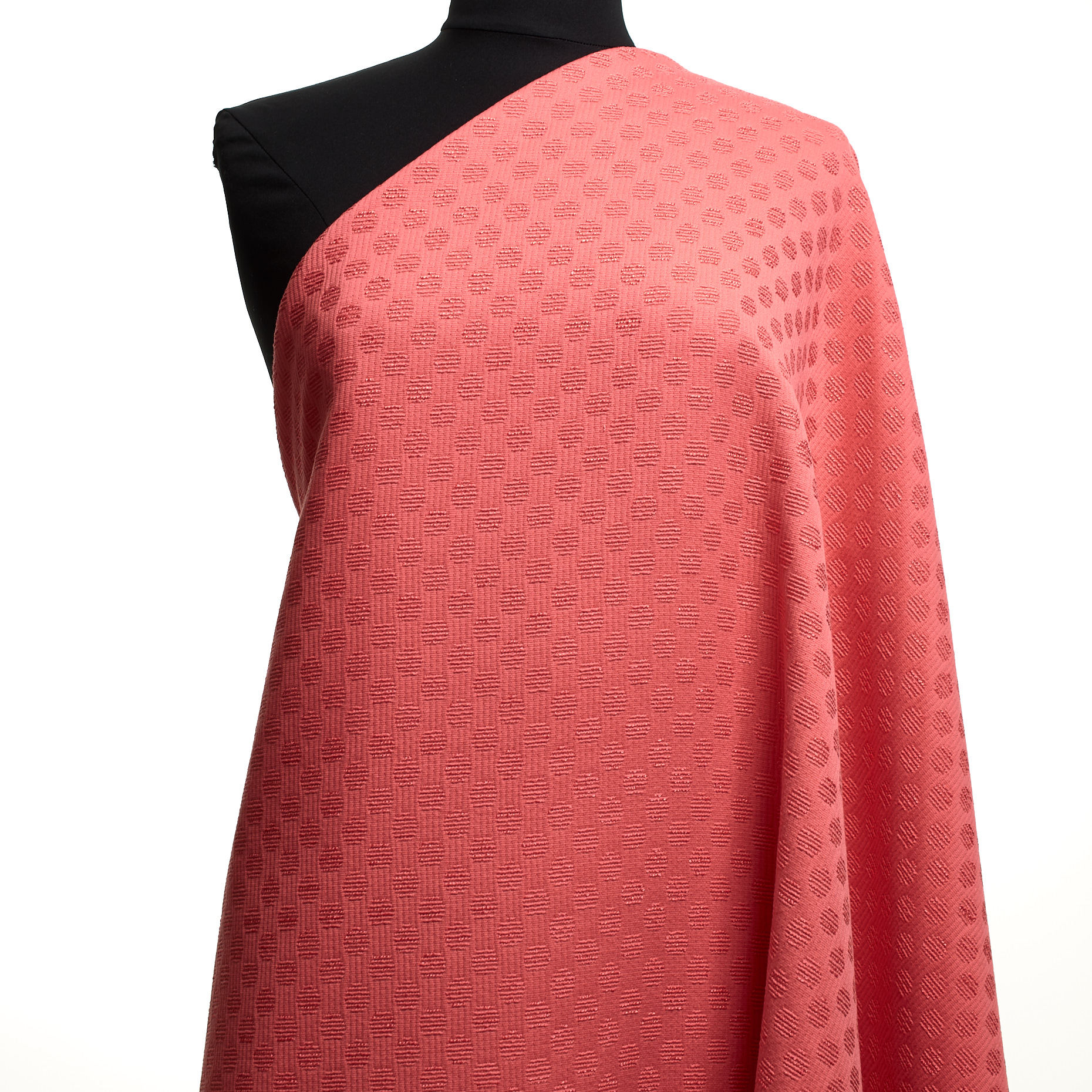 JACQUARD, COTTON, TONE ON TONE, SUGAR CORAL (F000023809) - Mannequin