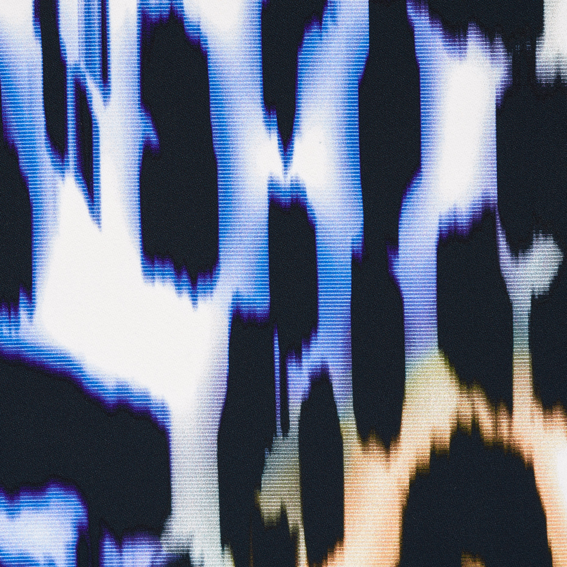 Креп, Принт, Almost Apricot&Strong Blue (F000043041) - Ткань