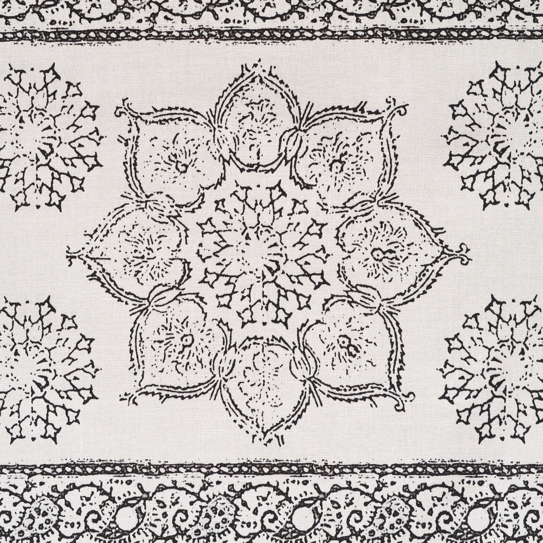 POPLIN, COTTON, PRINTED, SNOW WHITE&RAVEN BLACK (F000049145) - Texture