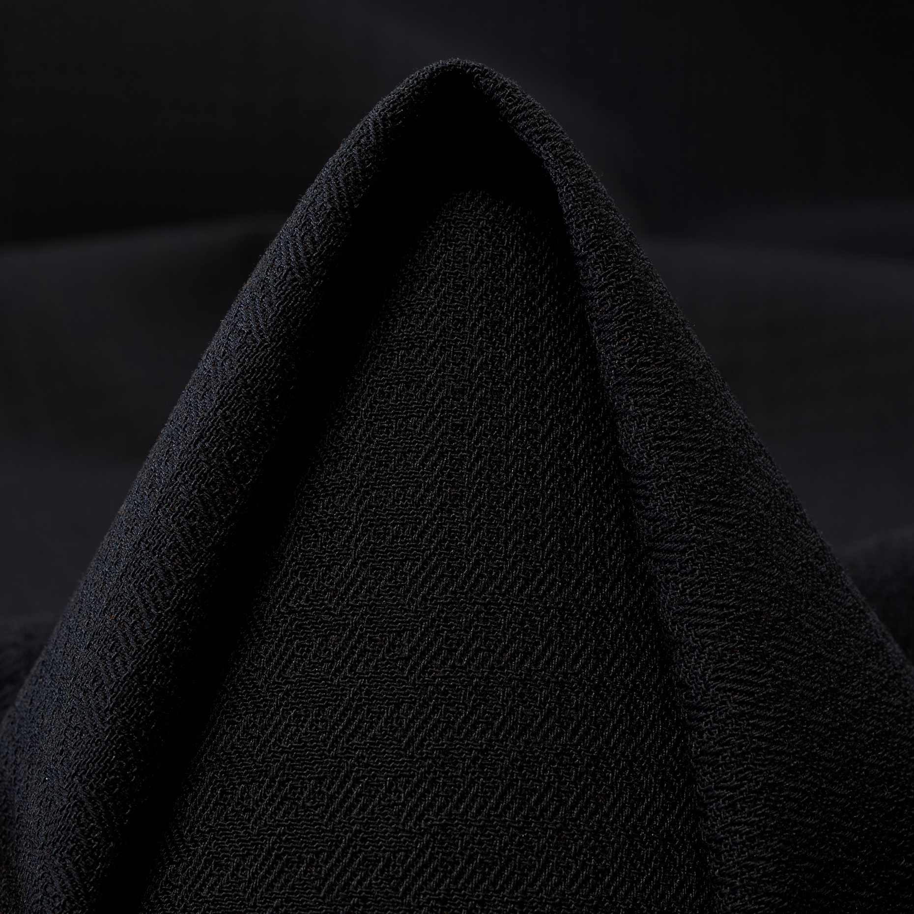 CRÊPE, VIRGIN WOOL, JET BLACK (F000048918)