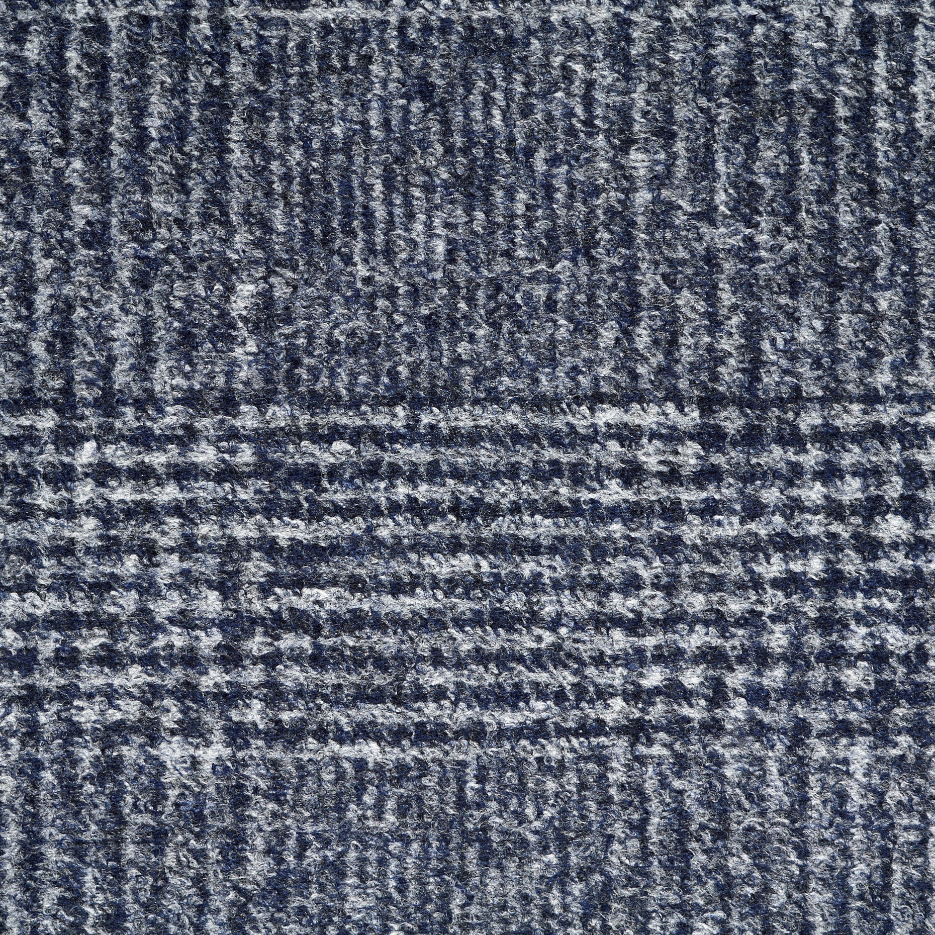 JERSEY, WOOL BLEND, CHECK, BLUE INDIGO&VAPOROUS GRAY (F000048095) - Texture