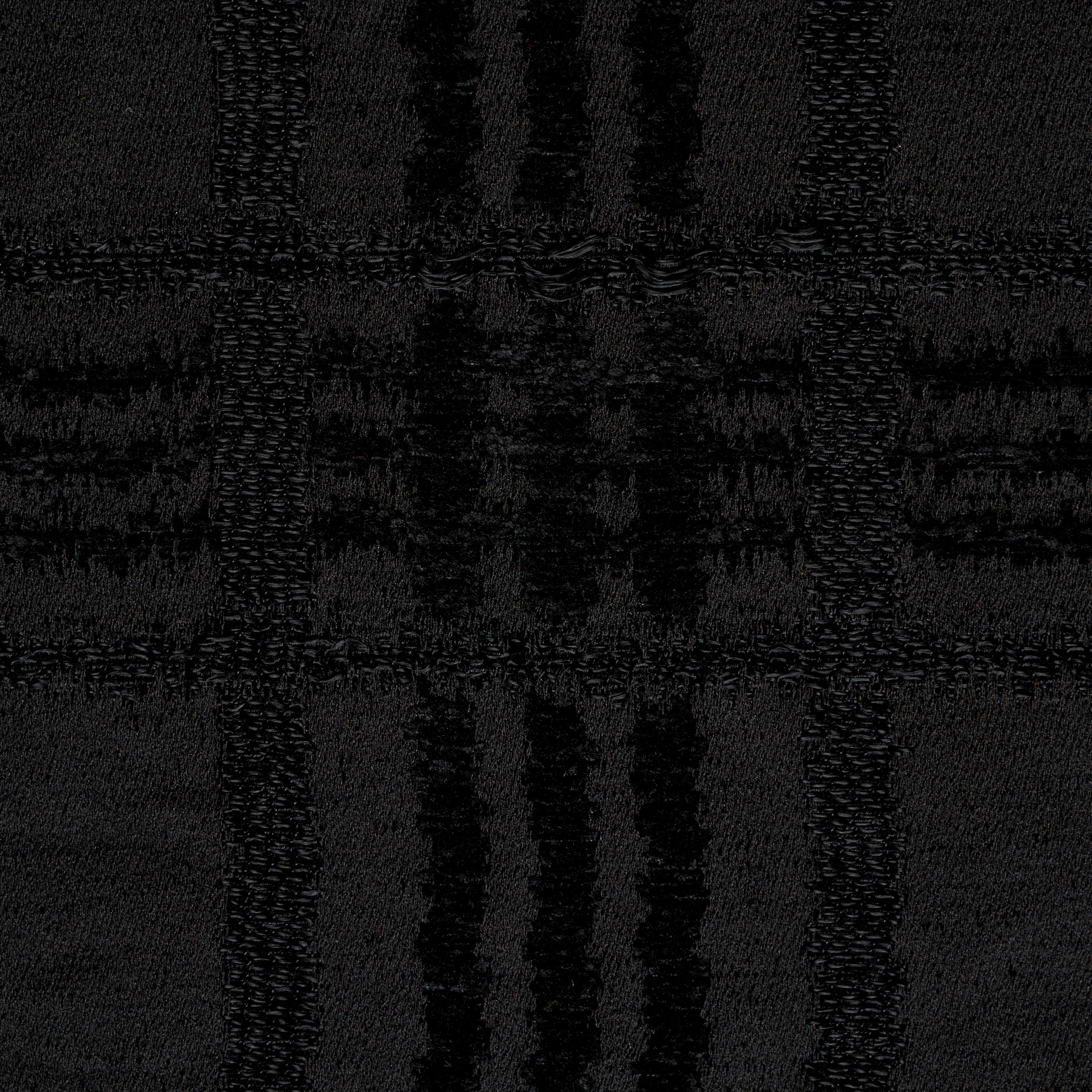 JACQUARD, CHECK, RAVEN BLACK (P000004420) - Texture
