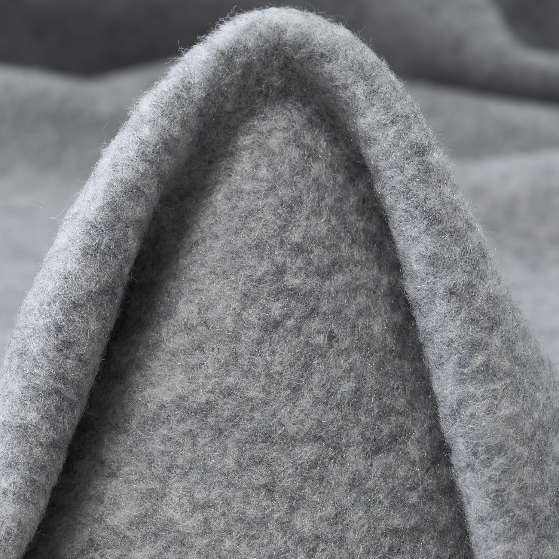 FLEECE, WOOL, COTTON BLEND, GHOST GRAY (F000048098)