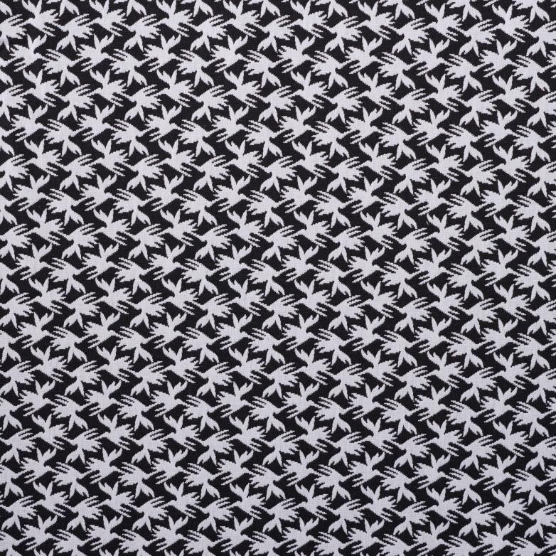 JACQUARD, COTTON, ELASTIC, RAVEN BLACK&BRILLIANT WHITE (F000027105) - Texture