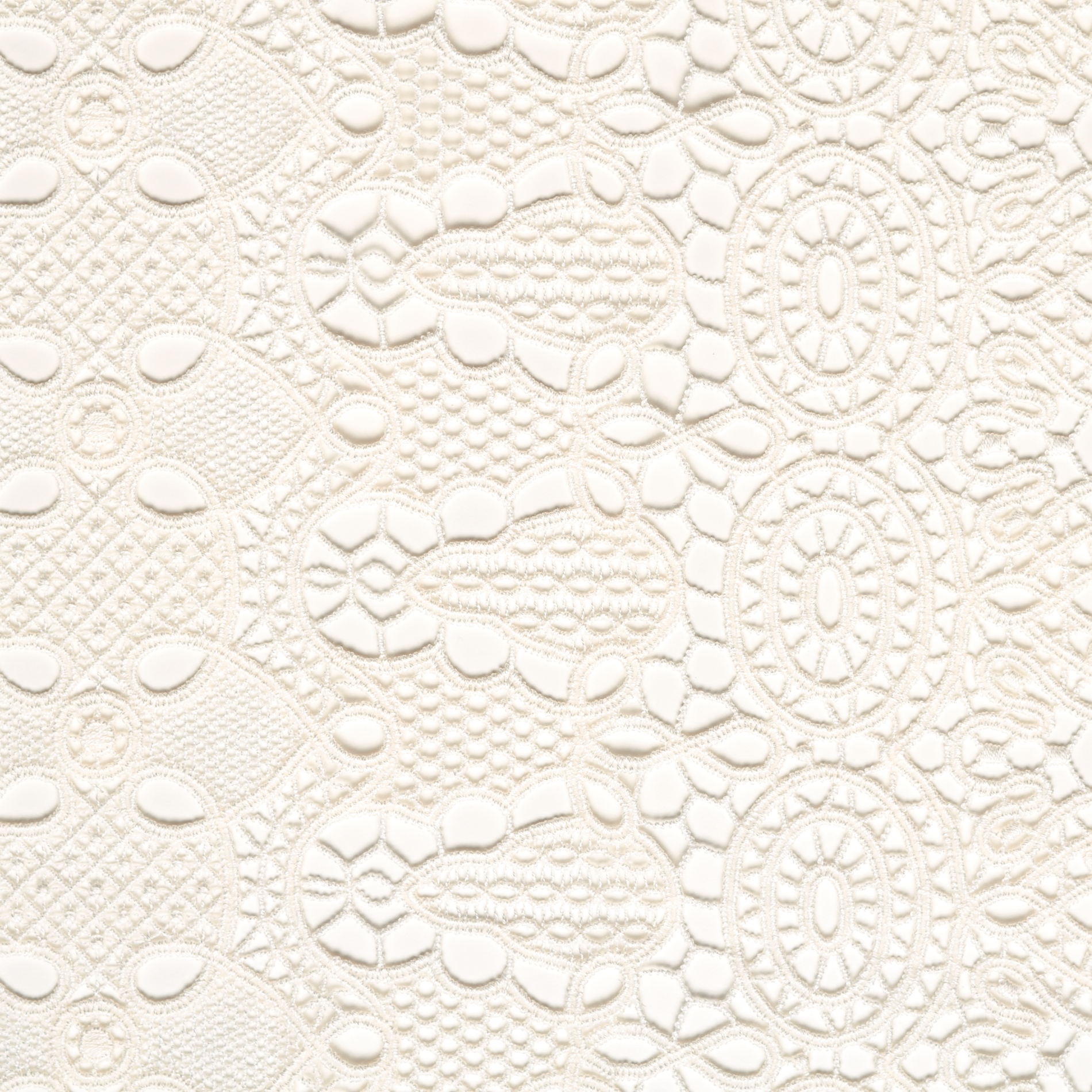 LACE, COTTON, FLORAL, SNOW WHITE (F000034411) - Texture