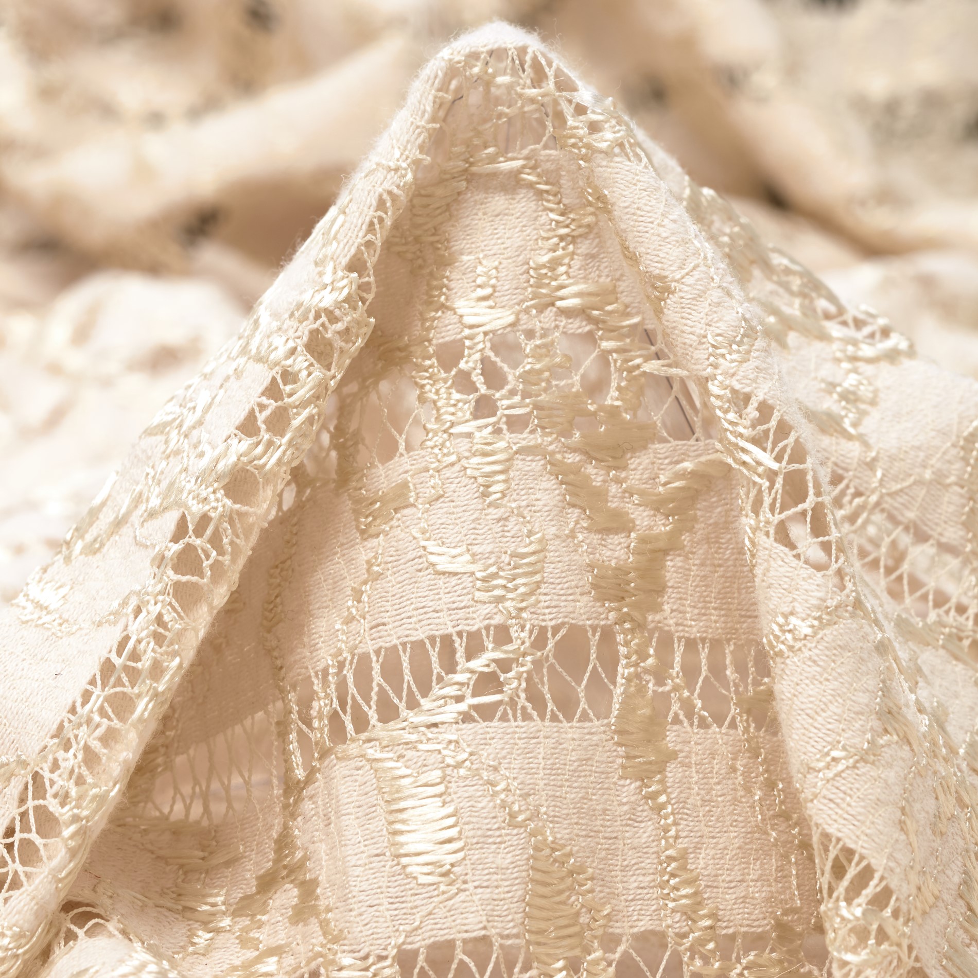 Spitze, Baumwolle, Bedruckt, Almond (F000031660)