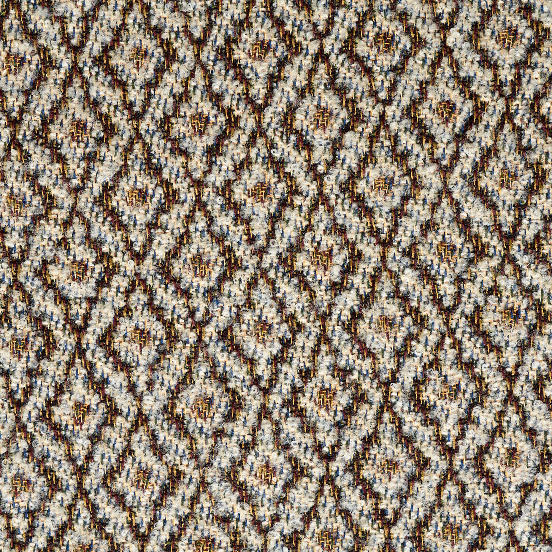 Żakard, Mieszanka bawełny, Wzór geometryczny, Oyster Mushroom (F000049053) - Tkana