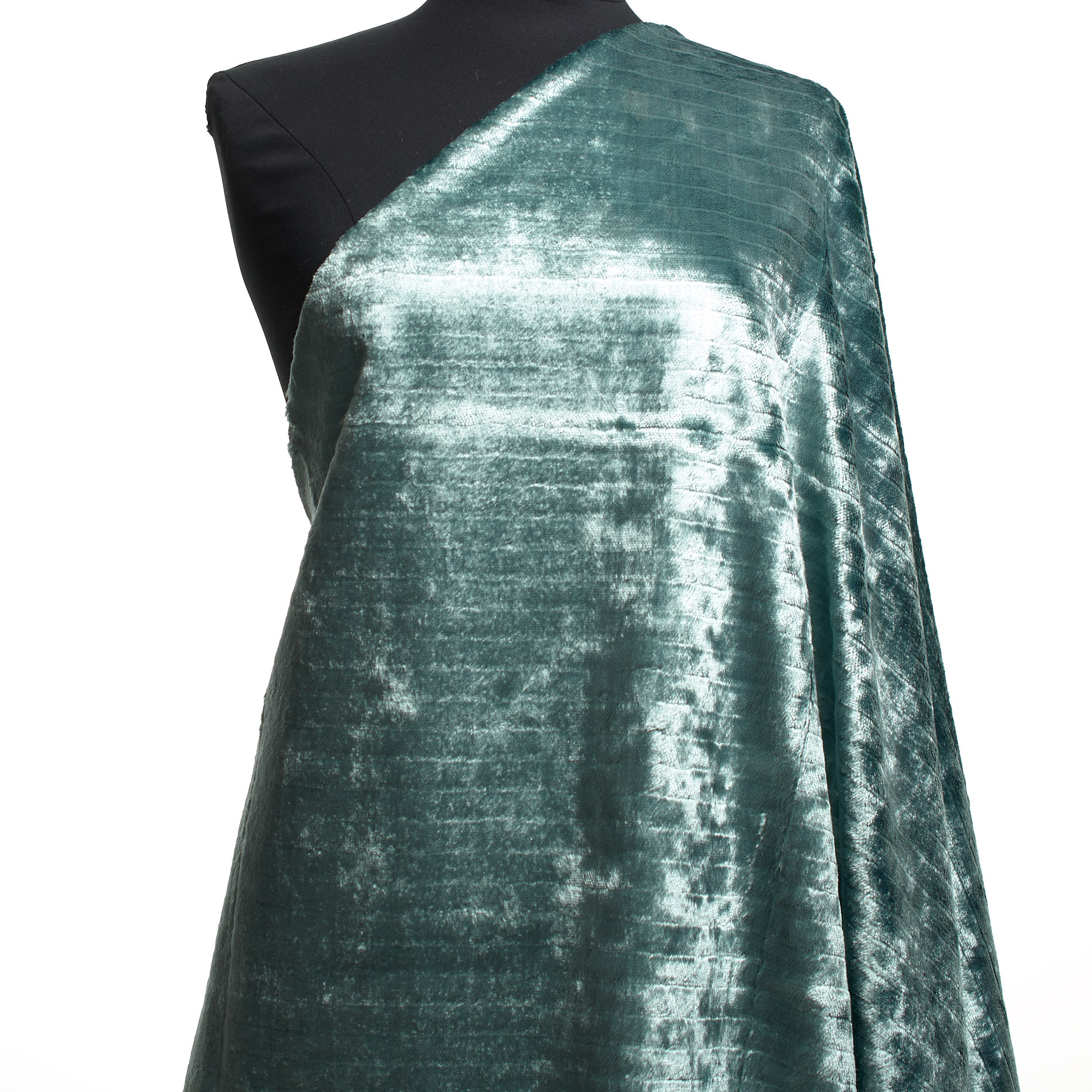 Terciopelo, Viscosa, Algodón, Stone Blue (F000041539) - Maniquí