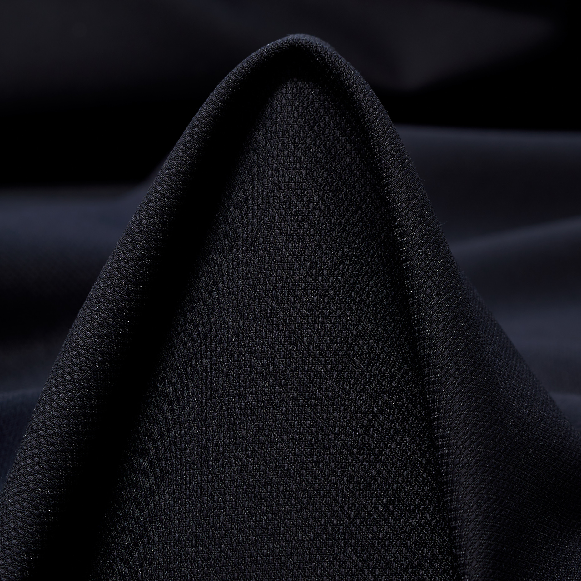 VISCOSE BLEND, MICRO STRUCTURE, ELASTIC, JET BLACK