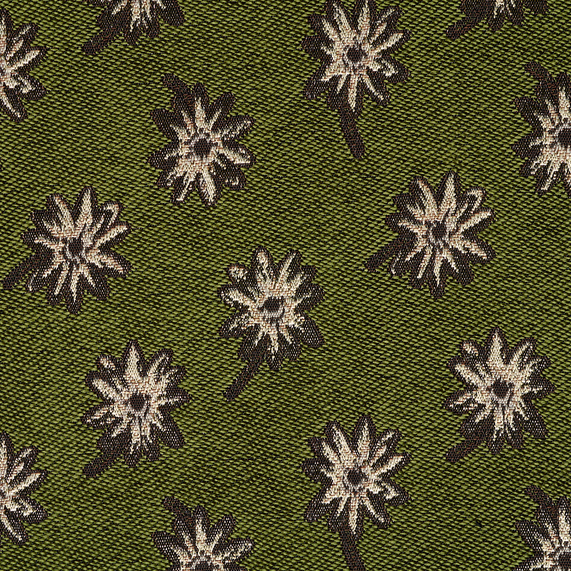 JACQUARD, FLORAL, AVOCADO&BONE WHITE (P000005050) - Texture