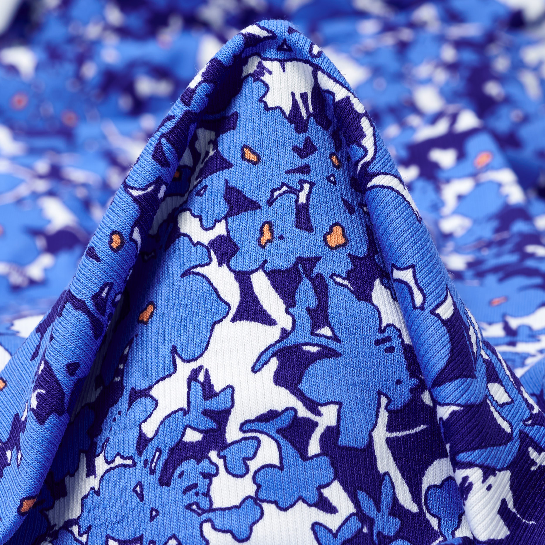 Трикотажная Резинка, Хлопок, Принт, Cornflower Blue (F000043057)