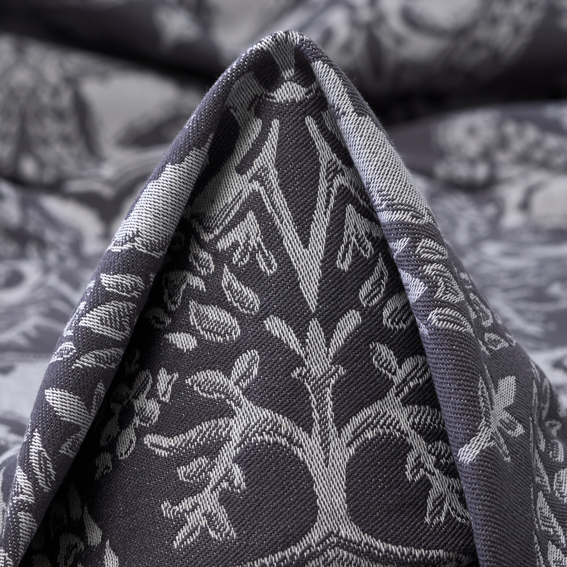 JACQUARD, COTTON ELASTIC, GRAPHITE GRAY (F000017876)