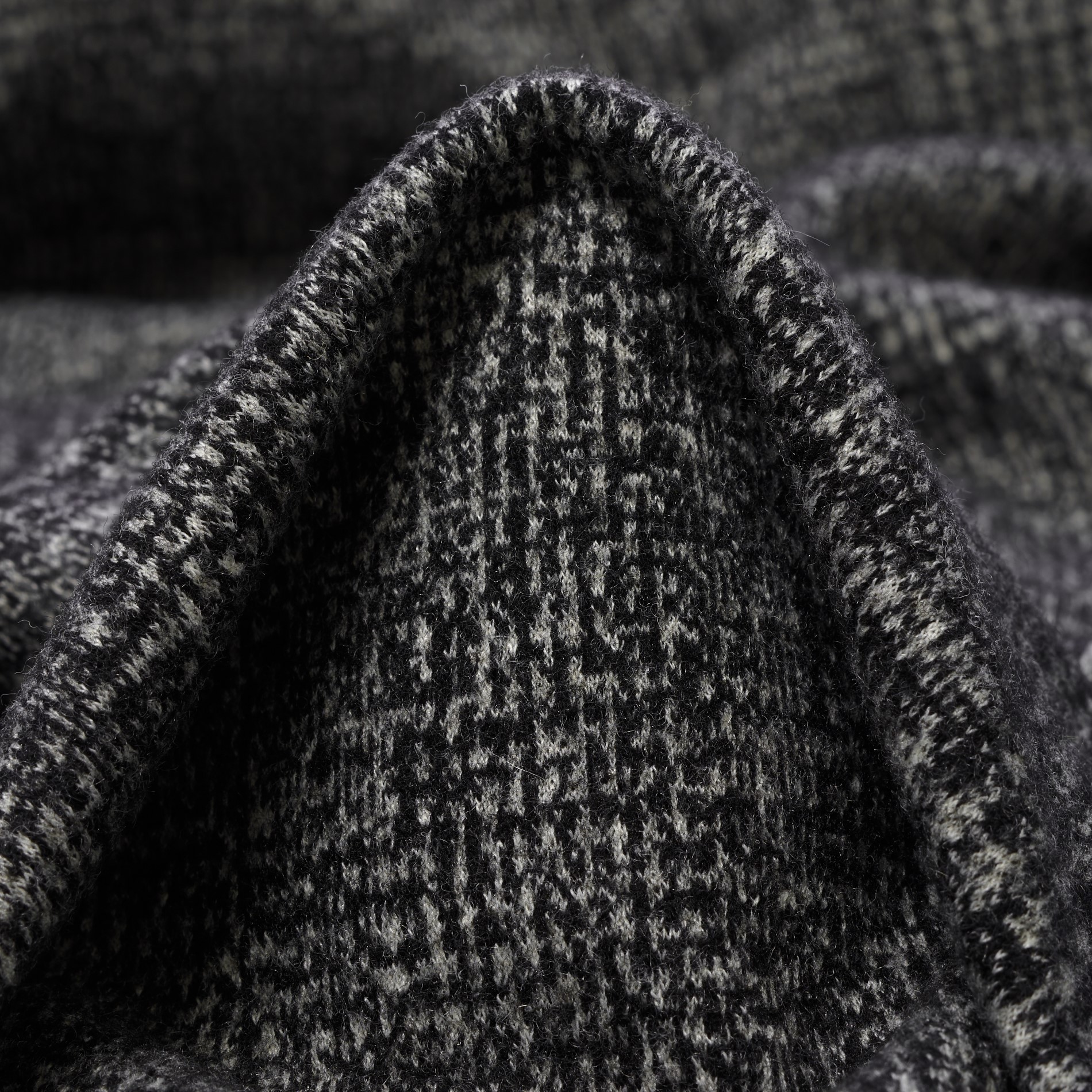 Jersey, Wolle, Glencheck, Ivory&Black (F000033070)