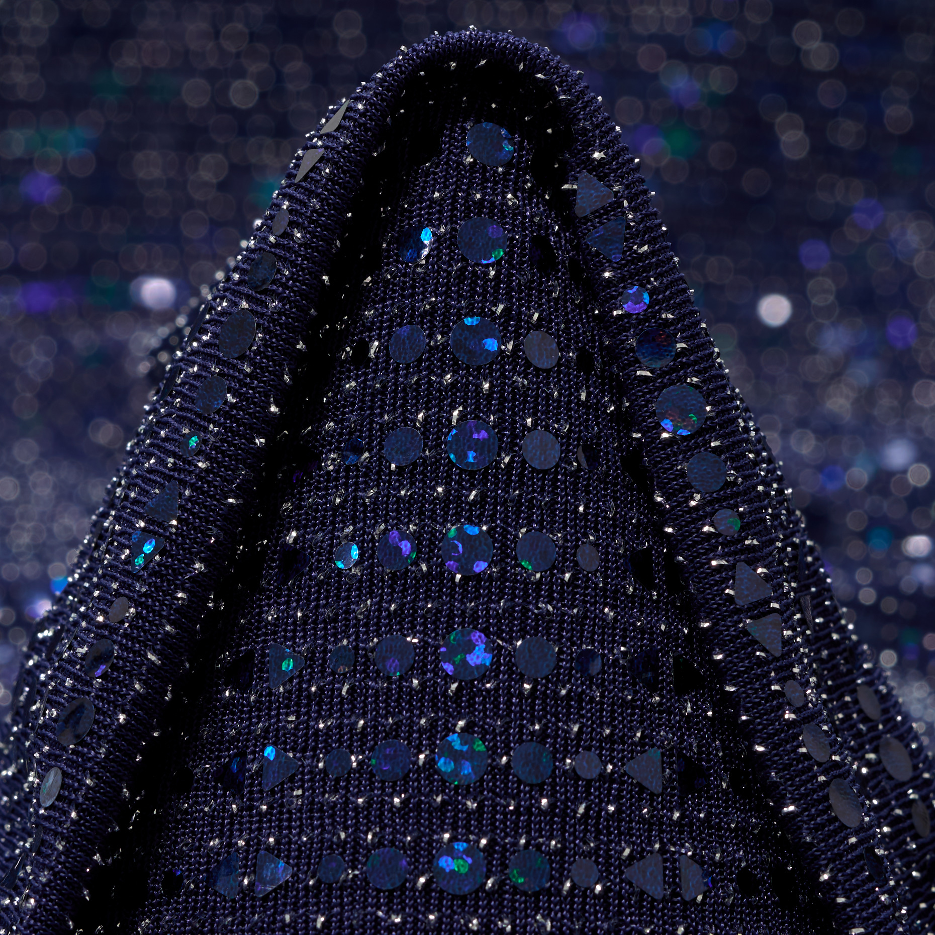 JERSEY, SEQUIN, SHIMMERING, BLACK IRIS