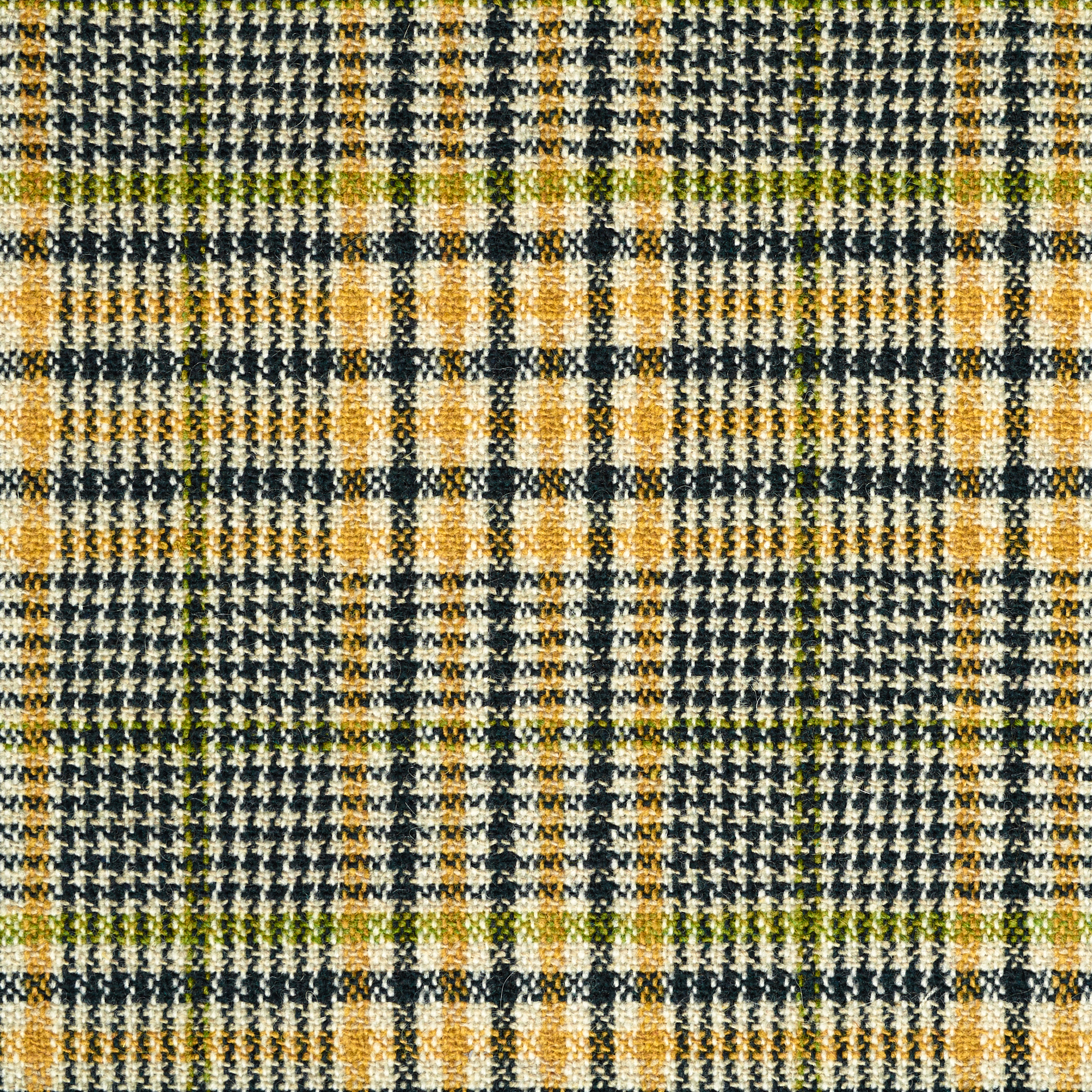 Wolle Mix, Glencheck, Nugget Gold&Deep Forest (F000035835) - Gewebe