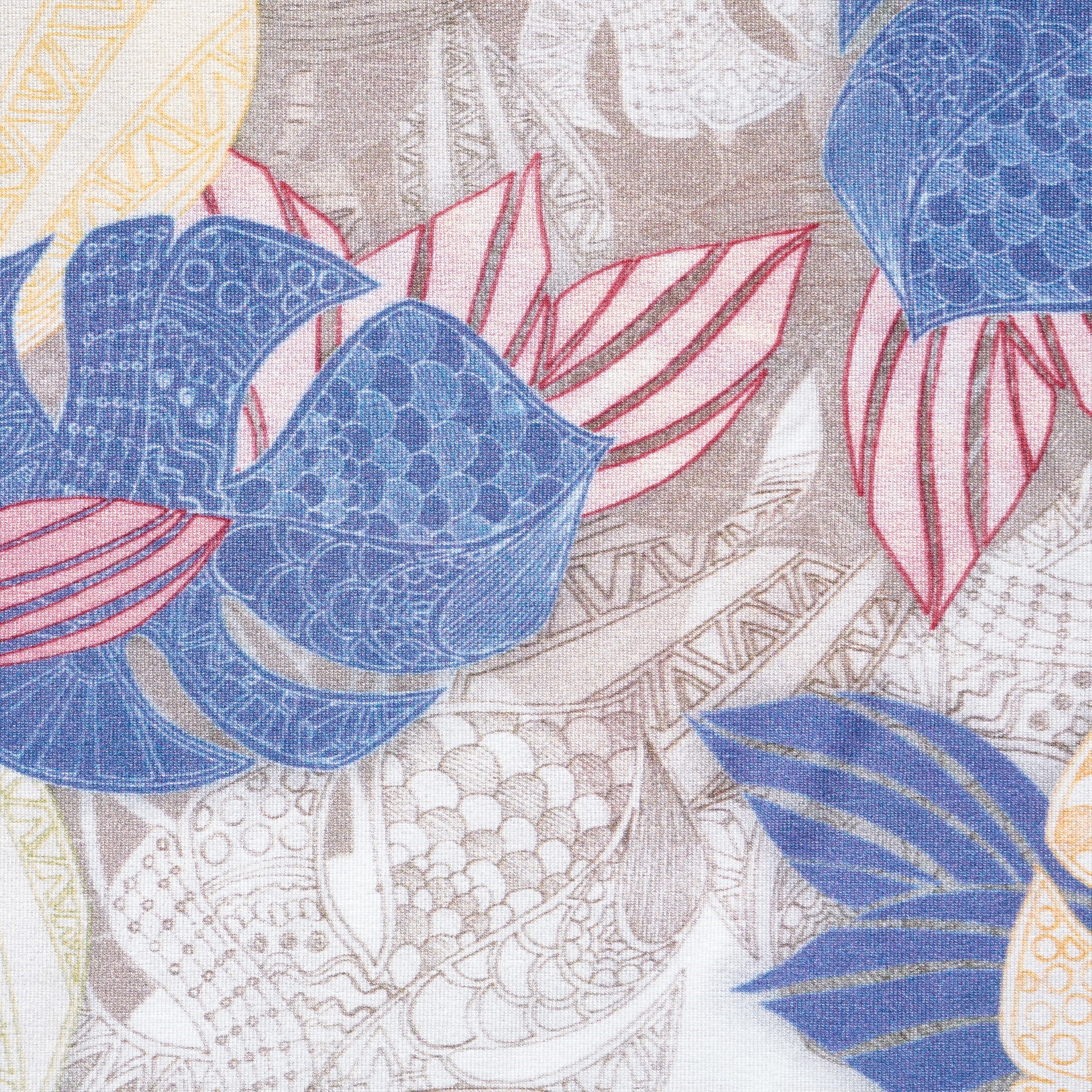 Single Jersey, Viscosa, Stampato, Multicolor (F000033411) - Trama