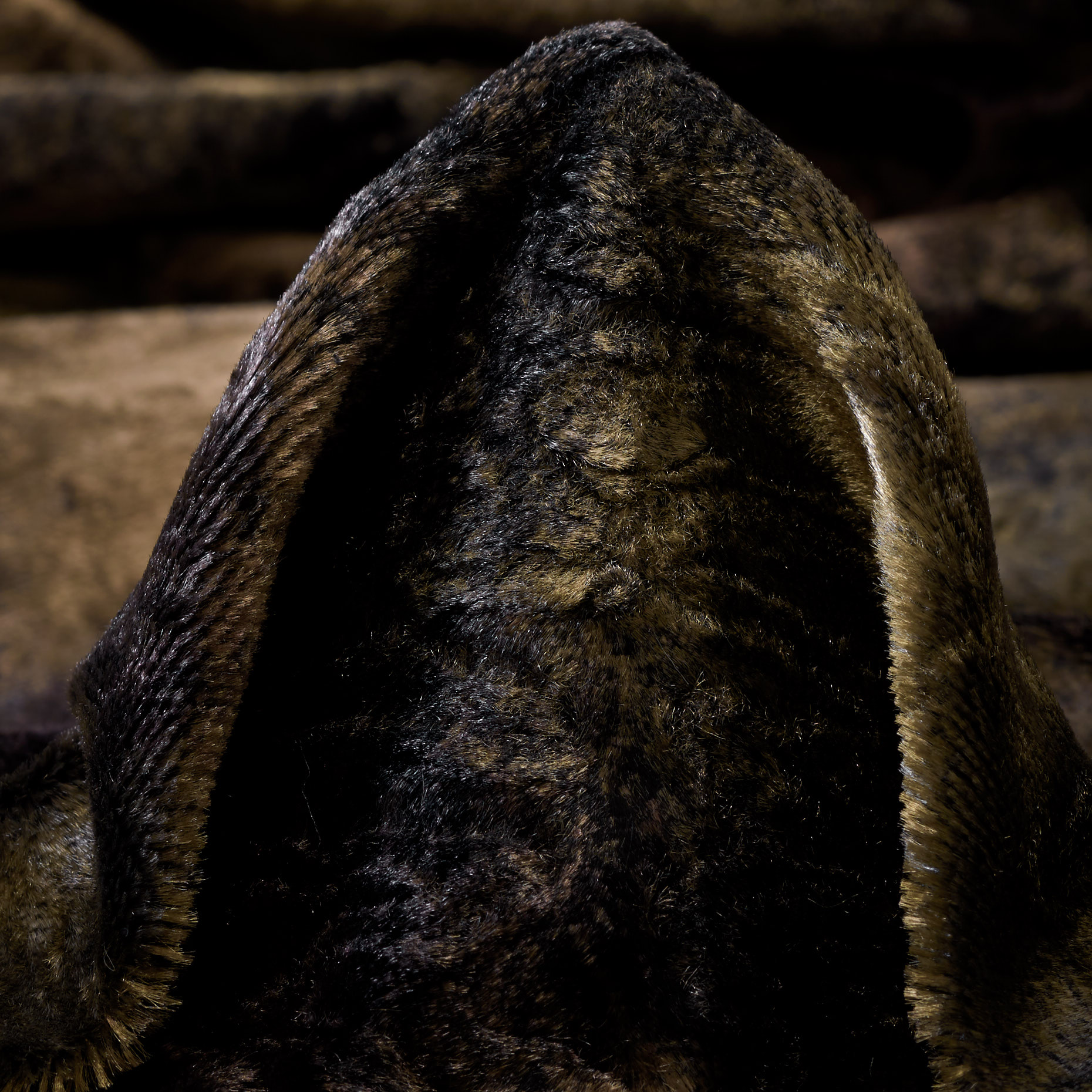 Fake Fur, Viscose Cotton, Tea Leaf&Raven Black (F000041224)