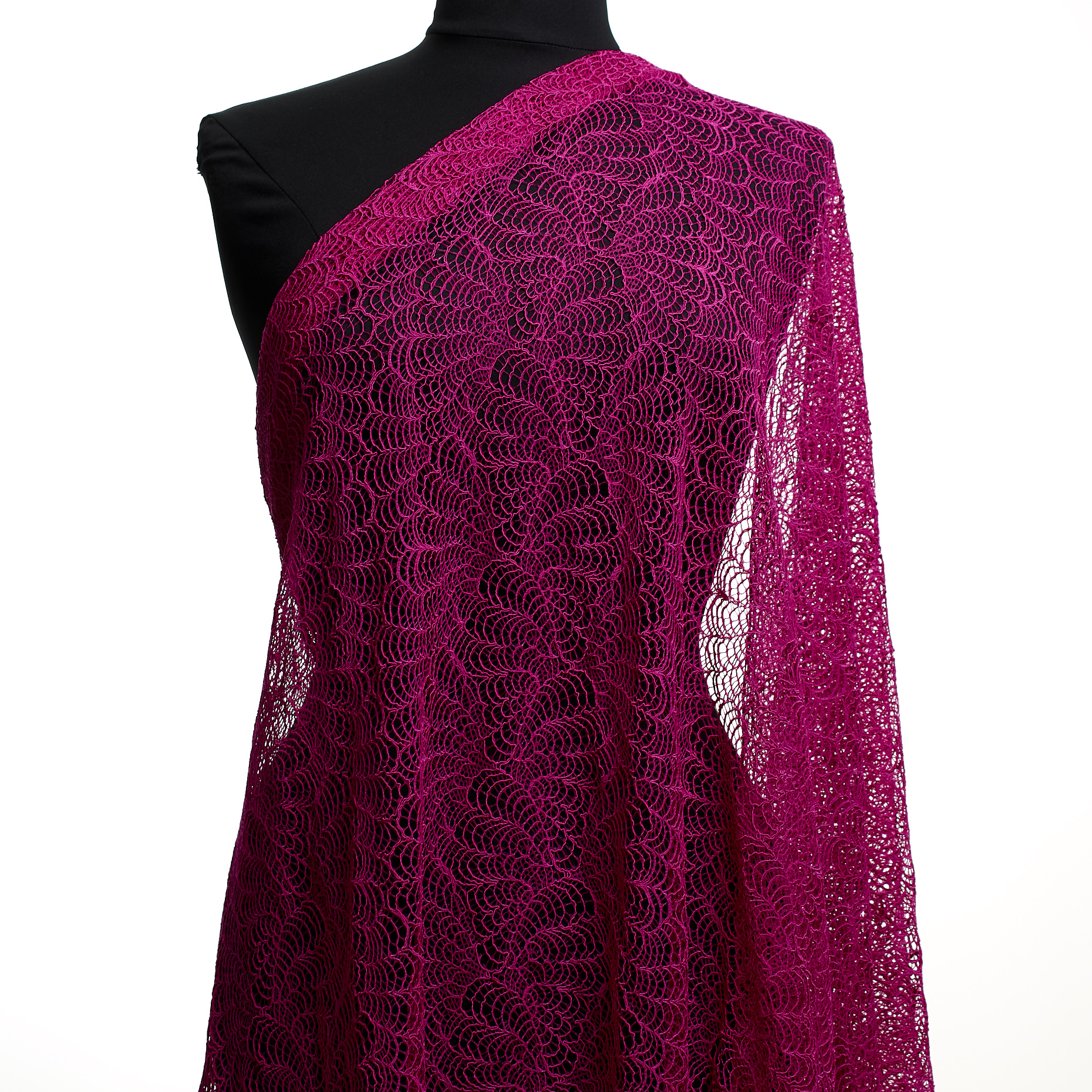Кружево, Китайская крапива, Стрейч, Raspberry Rose (F000045434) - Манекен