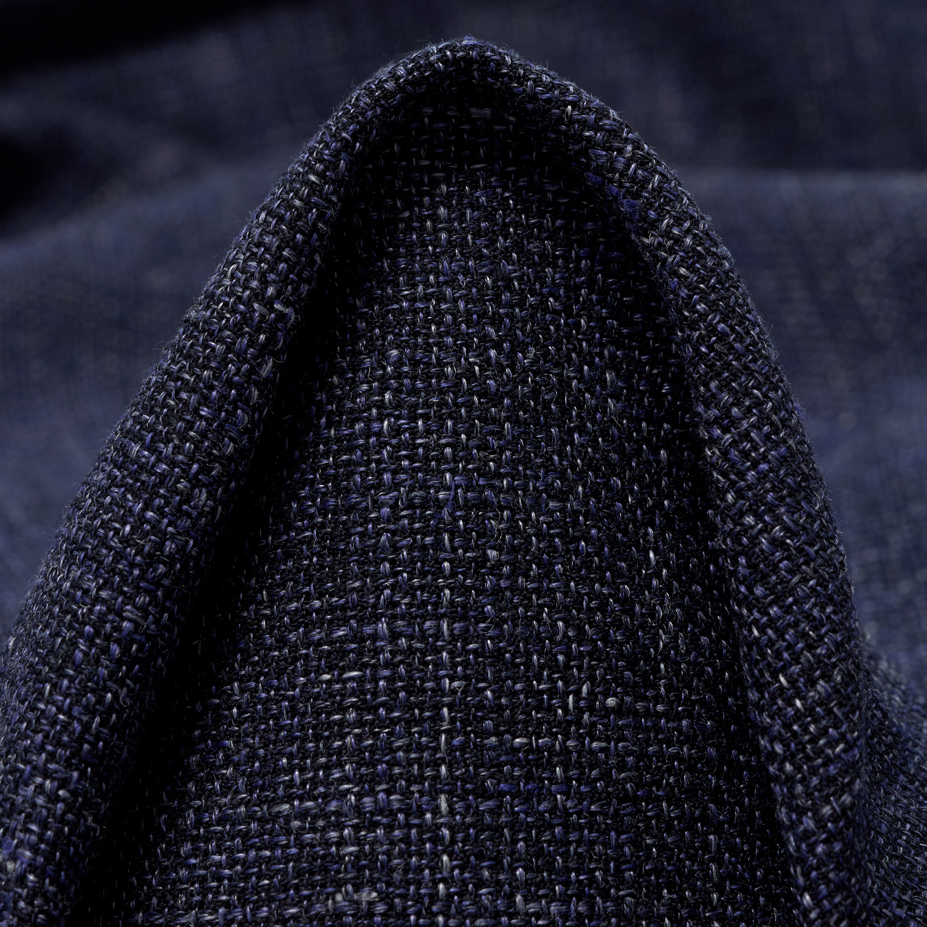 LINEN, WOOL, MELANGE, BLUE INDIGO (F000048089)