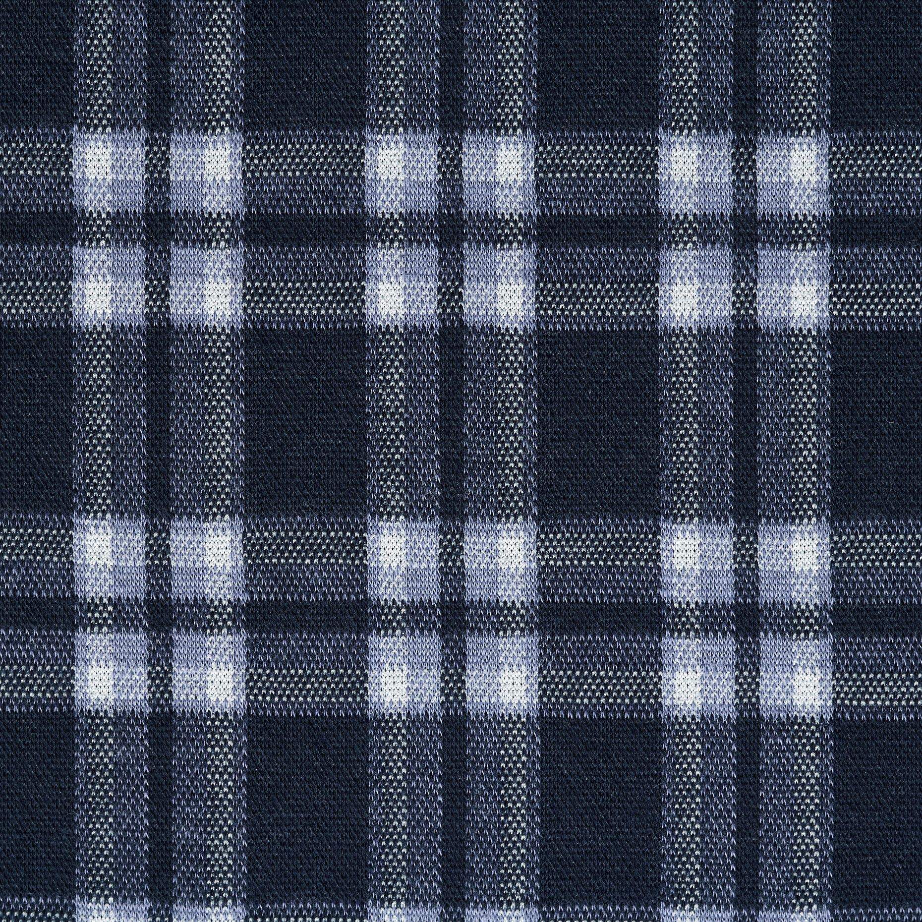 JERSEY, COTTON, CHECK, SERENITY&MOOD INDIGO (F000044605) - Texture