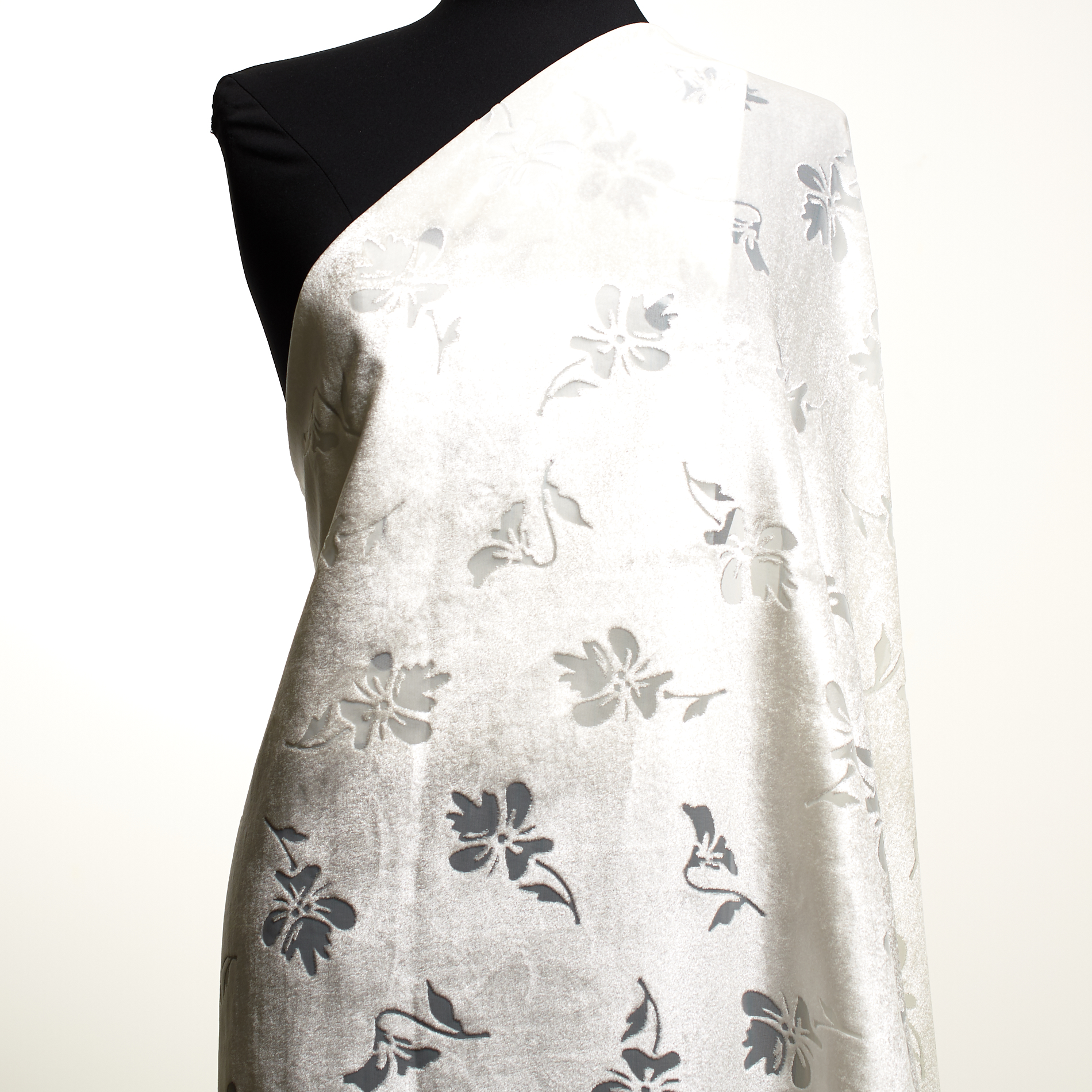 Devore, Viskose, Floral, Snow White (F000036211) - Schaufensterpuppe